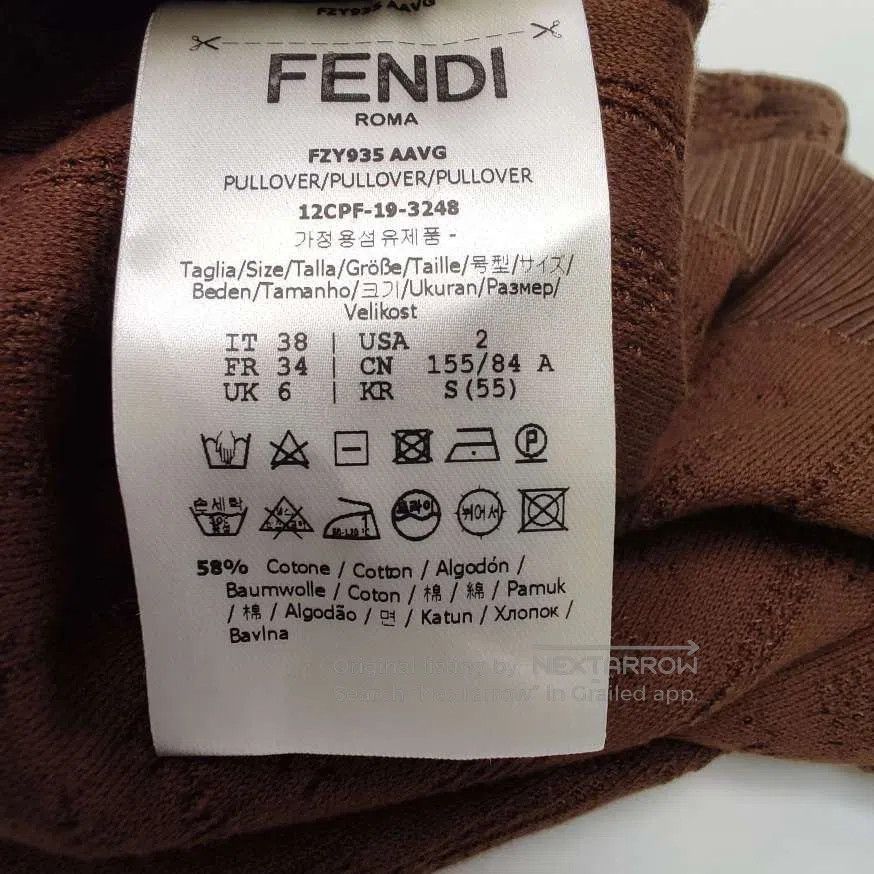 Fendi Fendi Silk Double F Logo Crew Neck Short Sleeve T-Shirt. Size M / US 6-8 / IT 42-44 - 4 Thumbnail