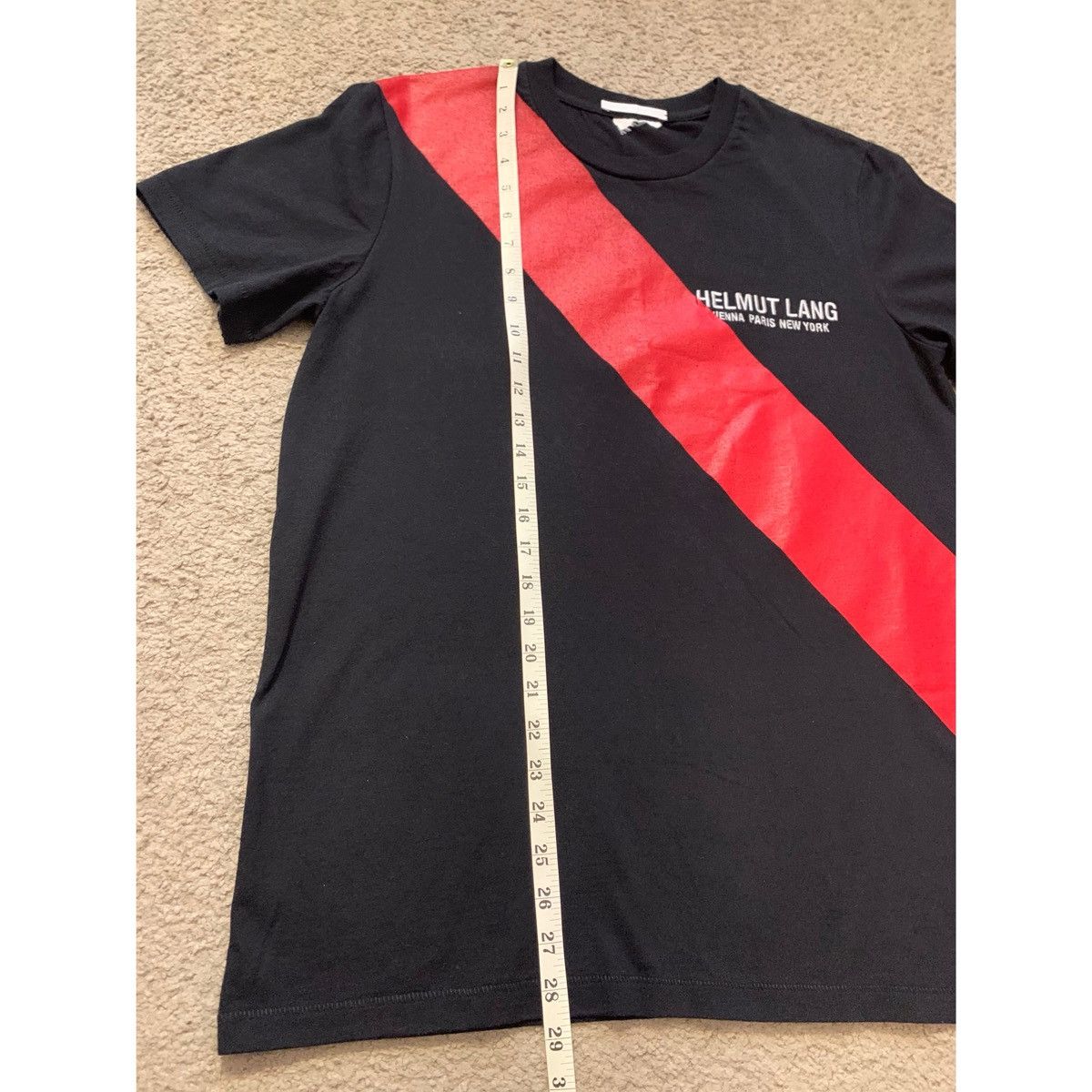 Helmut Lang HELMUT LANG SASH STRIPE LOGO T-SHIRT Size US M / EU 48-50 / 2 - 18 Thumbnail