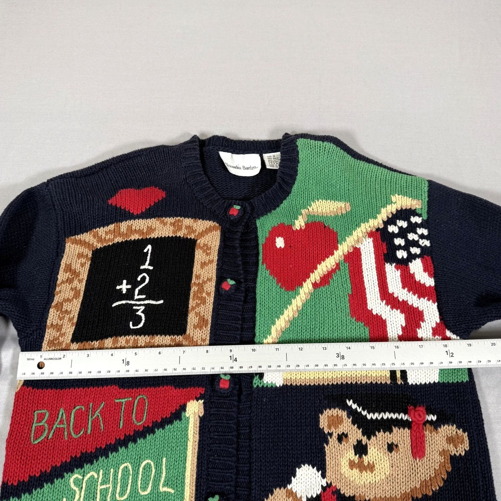 Vintage VINTAGE Alexandra Bartlett Sweater Womens Small School Teacher Owl Cardigan Bear Menus Size S / US 4 / IT 40 - 7 Thumbnail