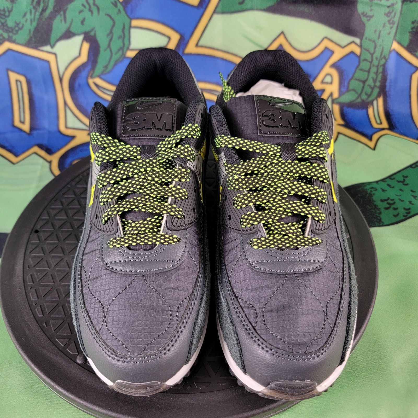 Nike Nike AirMax 90 3M Pack Gray/Green Mens Sz 7 CZ2975-002 Size US 7 / EU 40 - 4 Thumbnail