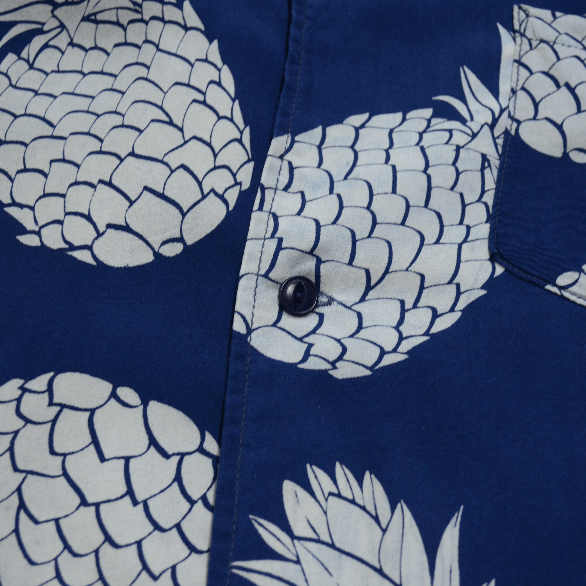 Beams Plus BEAMS Japan Aloha Camp Pineapple Print Voile Shirt In Blue Size US XL / EU 56 / 4 - 6 Thumbnail