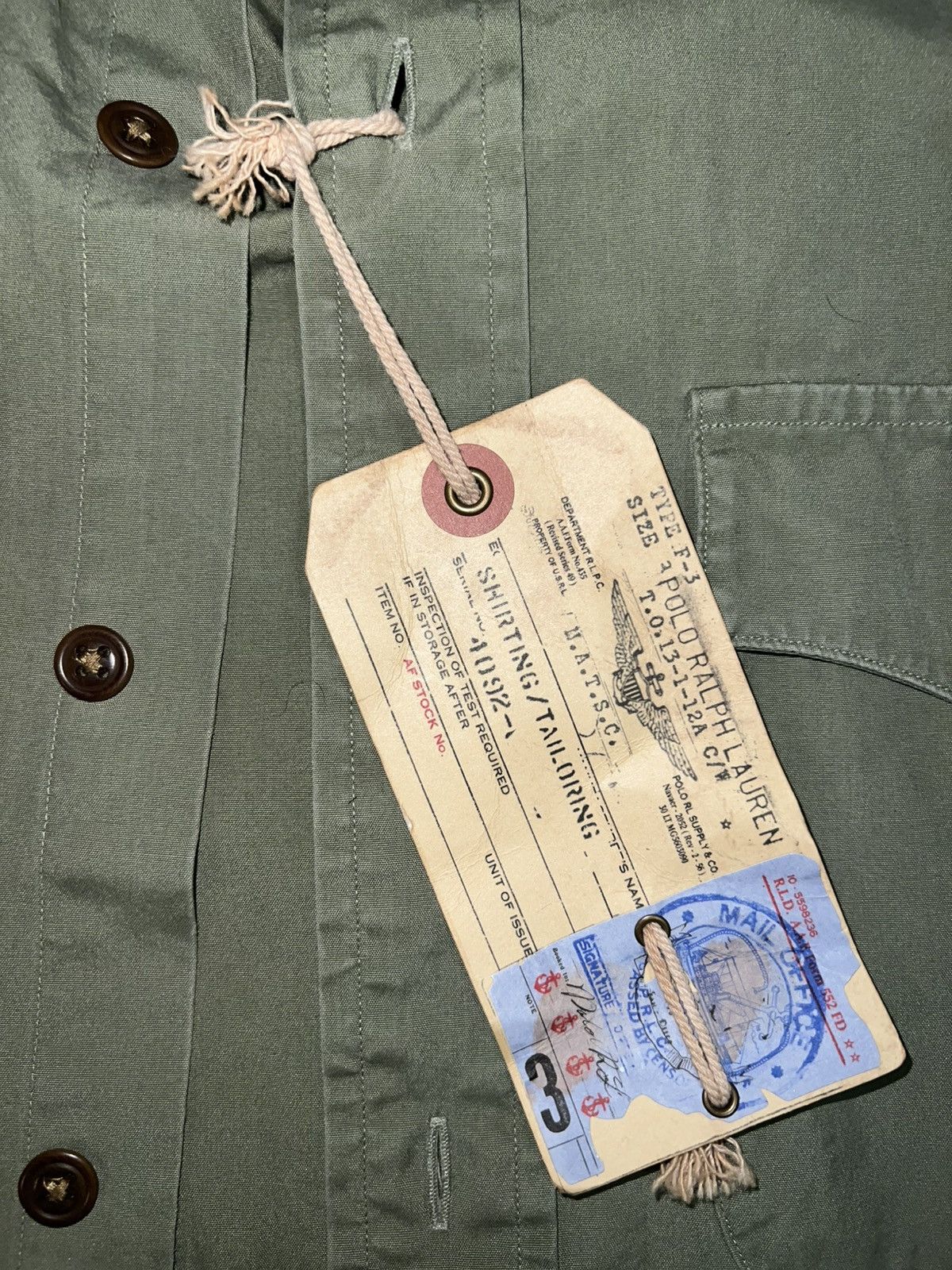 Polo Ralph Lauren × Ralph Lauren × Vintage Vintage 90s Polo Ralph Lauren Military Shirt Size US S / EU 44-46 / 1 - 4 Thumbnail