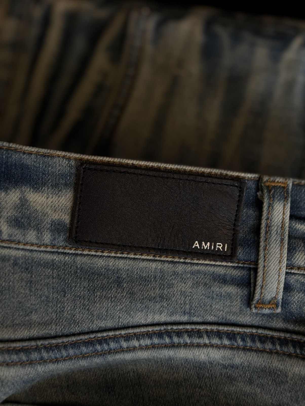 Amiri Amiri Blue Jeans Black Bandanna Patch Size 31 Flawless 🧼 Size US 31 - 15 Thumbnail