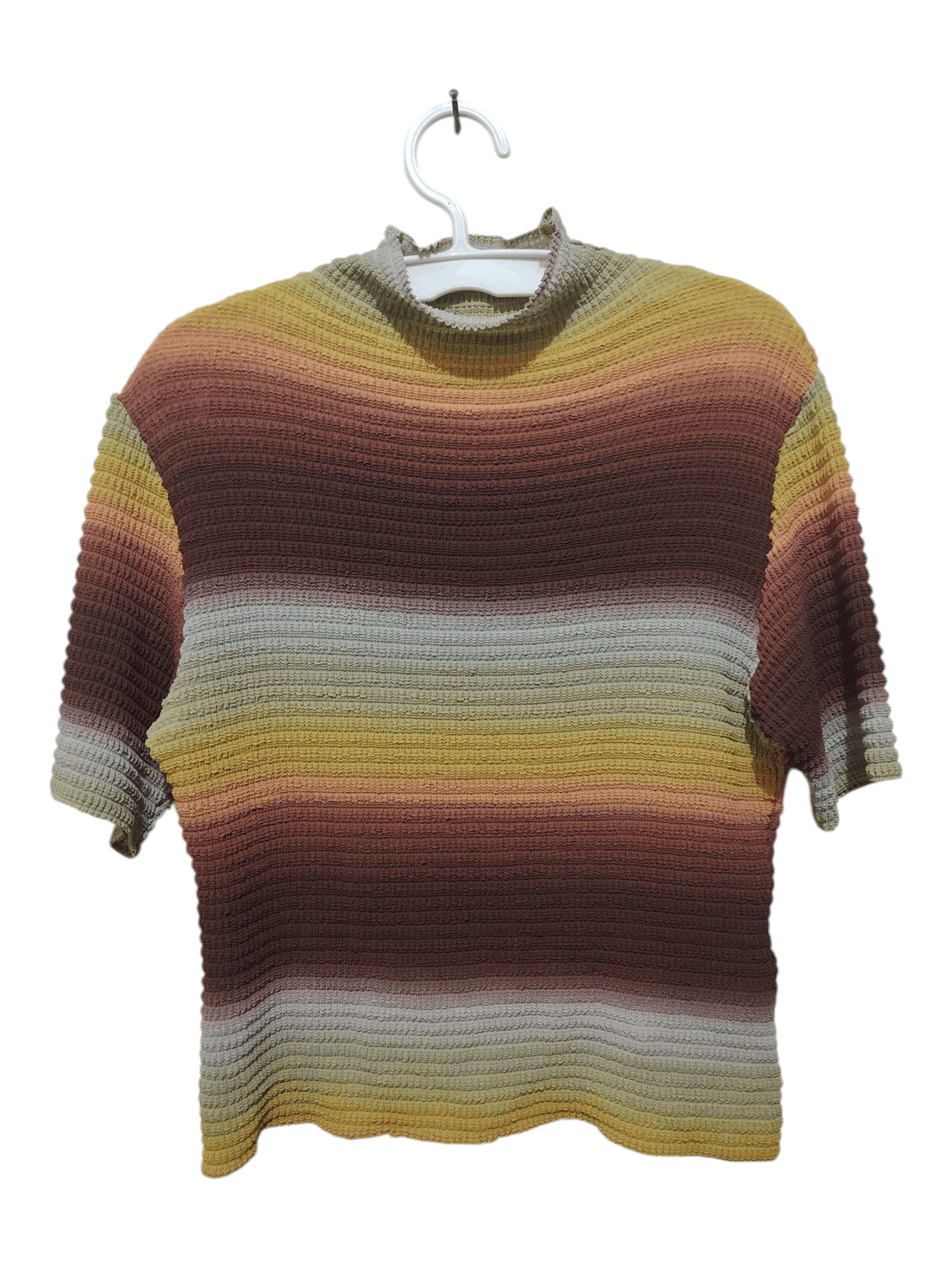 Issey Miyake Rare Japanese Claire Elmorea Pleated t shirt multicolour Size US S / EU 44-46 / 1 - 1 Thumbnail