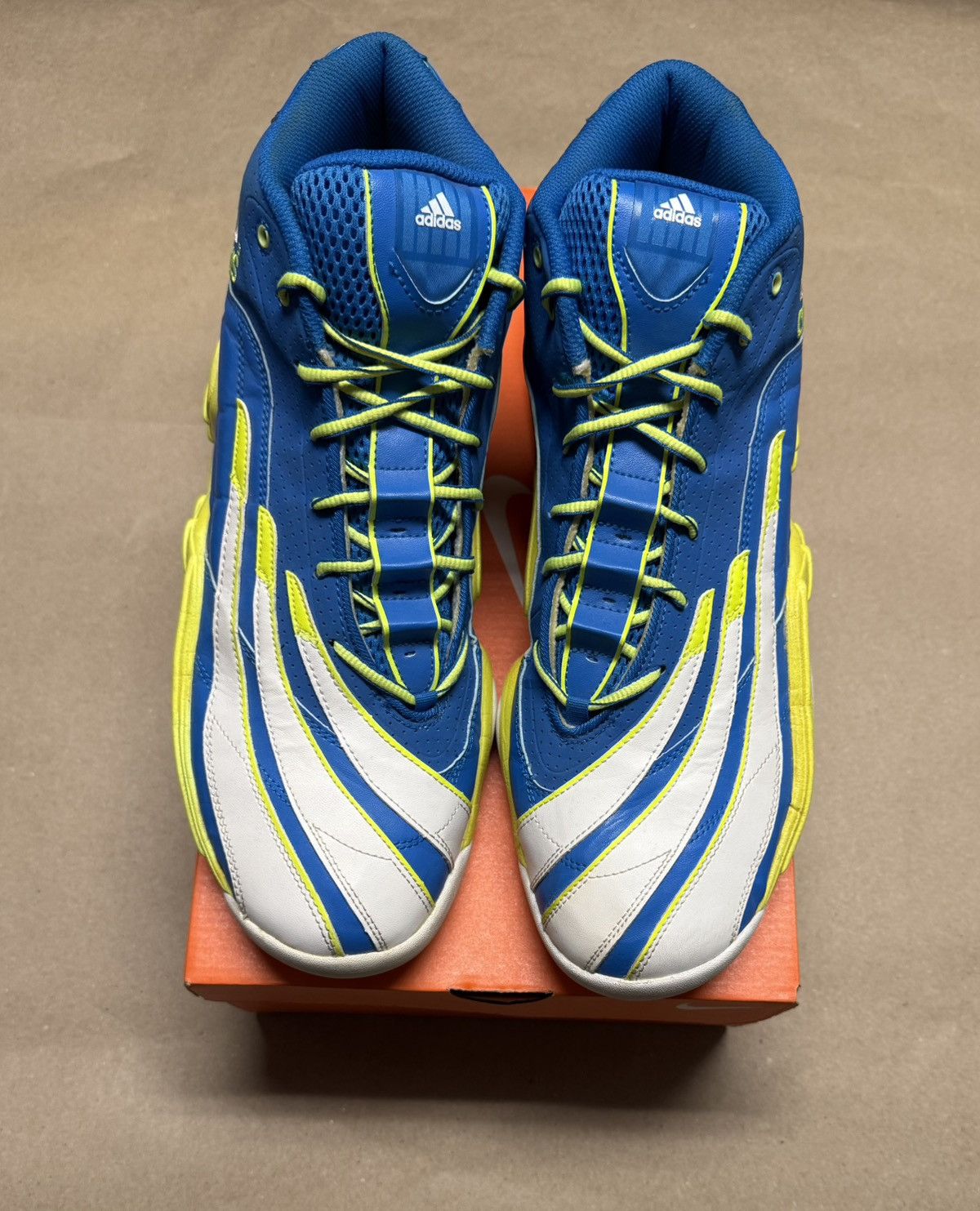 Adidas Adidas Real Deal Blue Lime Mens sz 14 Basketball Shoes Rare Size US 14 / EU 47 - 3 Thumbnail