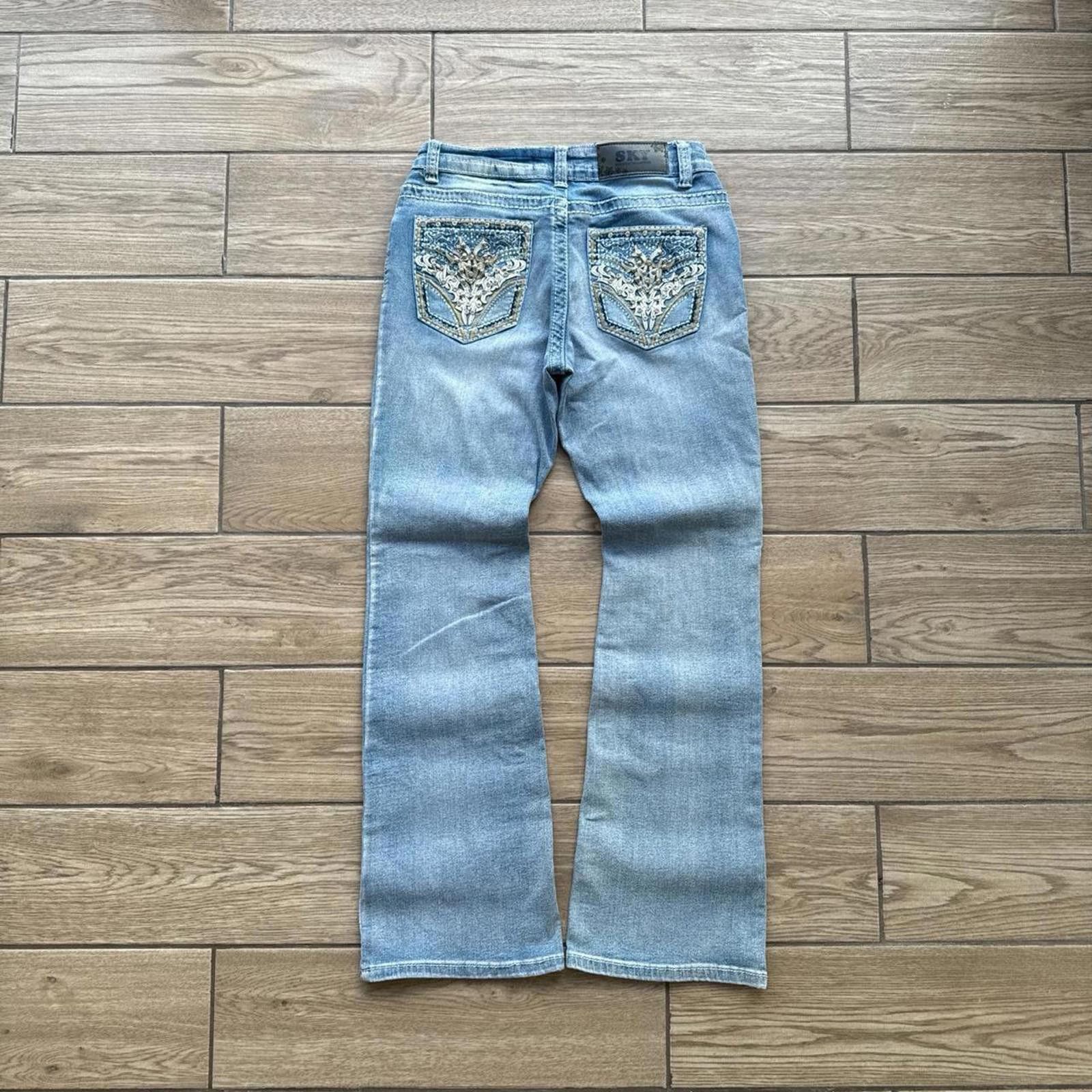 Other Y2K Sky Flared Denim Embroidered 00s Jeans Size 30" / US 8 / IT 44 - 1 Thumbnail