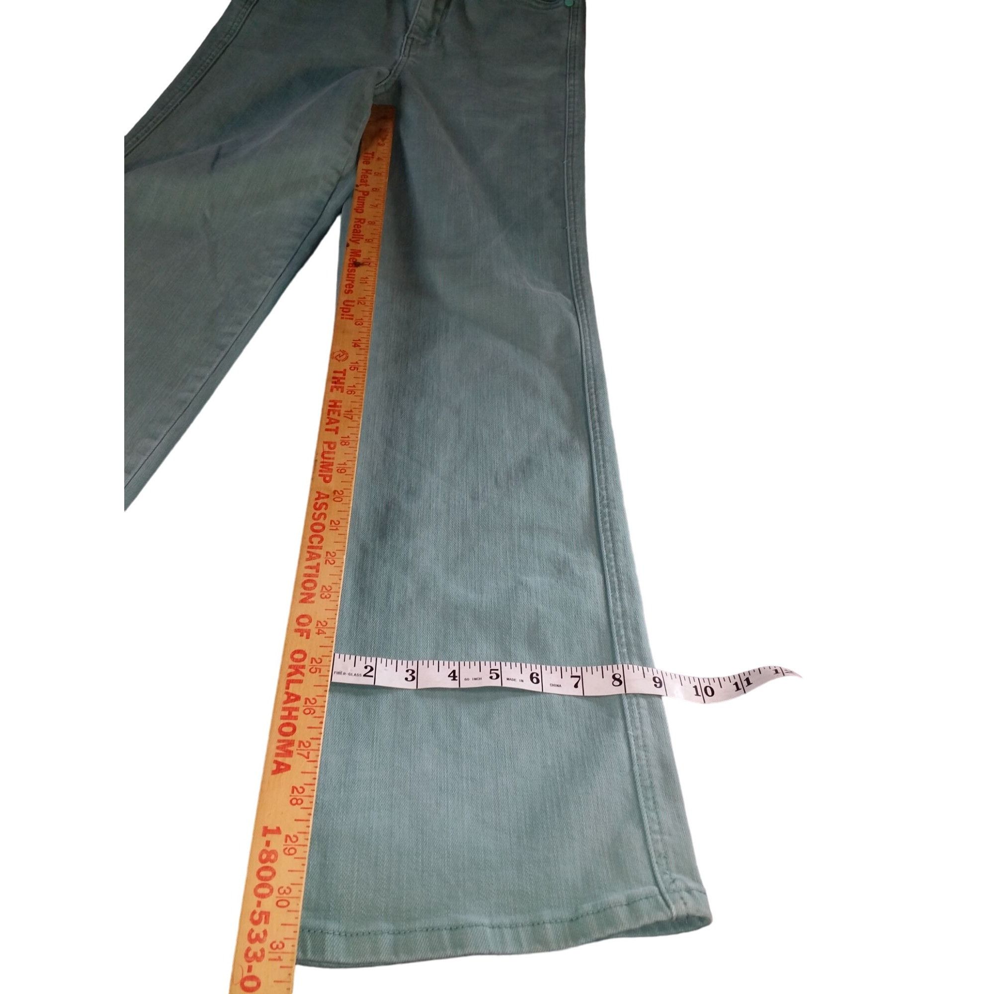 Judy Blue Judy Blue Straight Leg Jeans Women Sz 1/25 High Rise Teal Ga Size 25" / US 0 / IT 36 - 3 Thumbnail