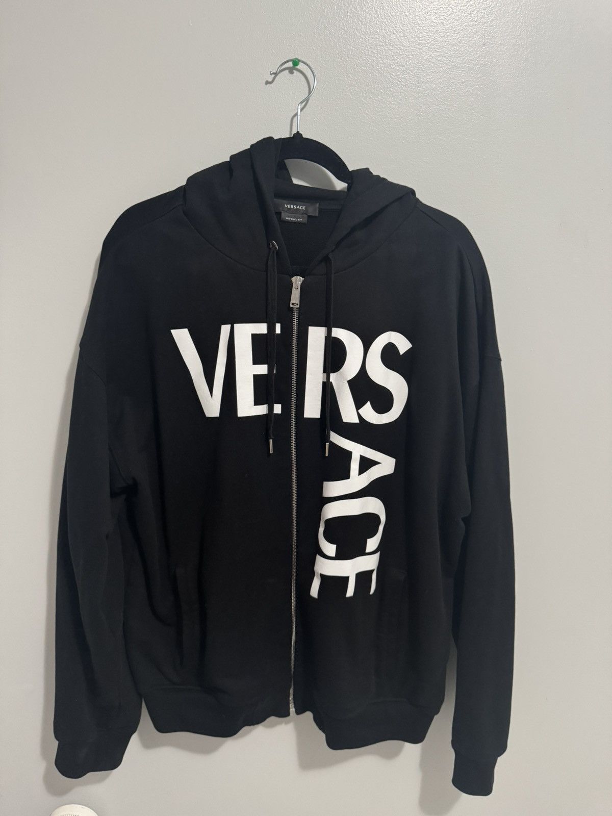 Versace Versace Mitchel Fit Full-Zip Hoodie – Black/White Size 3XL / US 20-22 - 2 Thumbnail