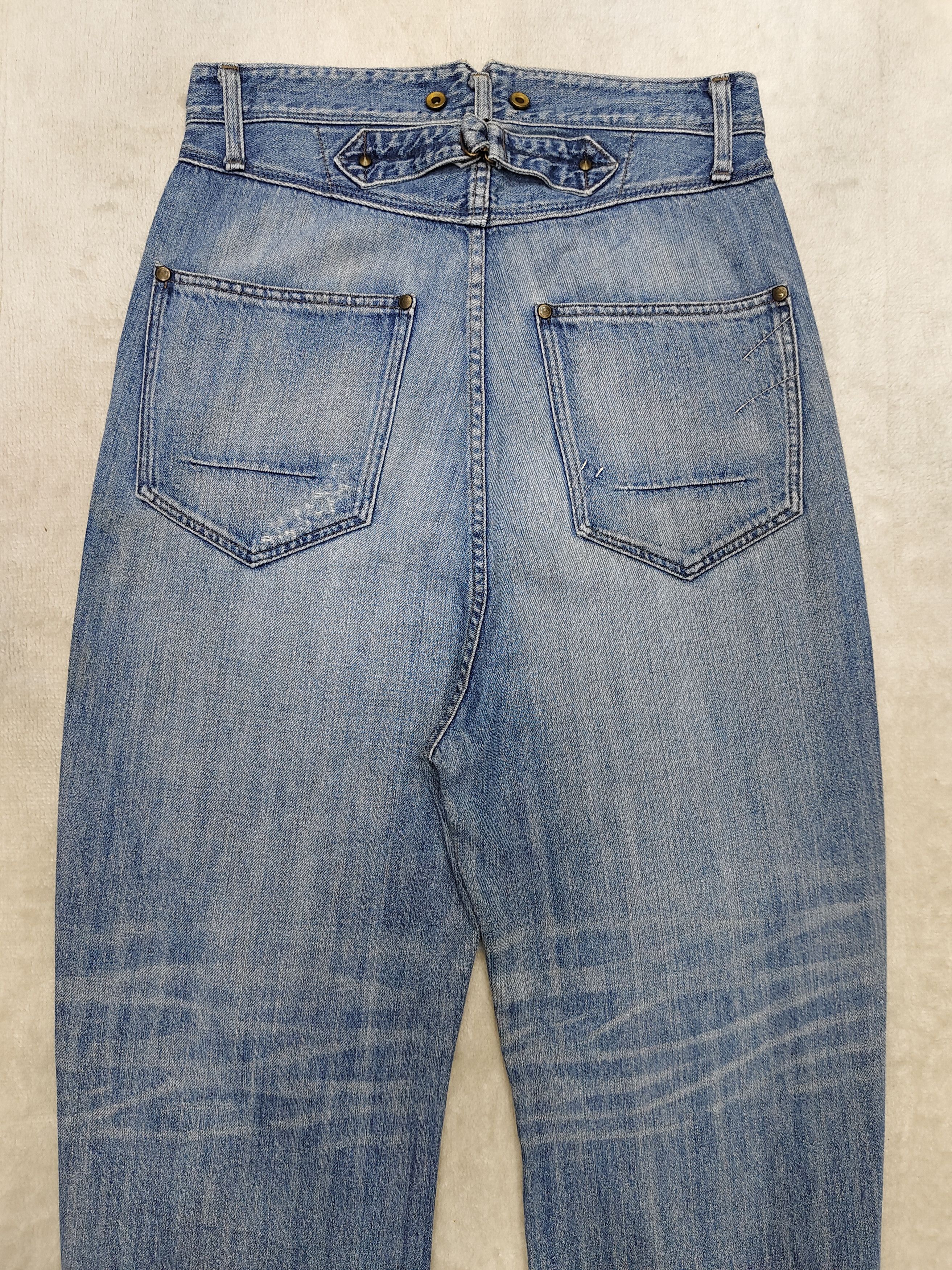 Journal Standard 00s Jouetie - Heritage Back Buckle Workwear Distressed Jeans Size US 30 / EU 46 - 5 Thumbnail