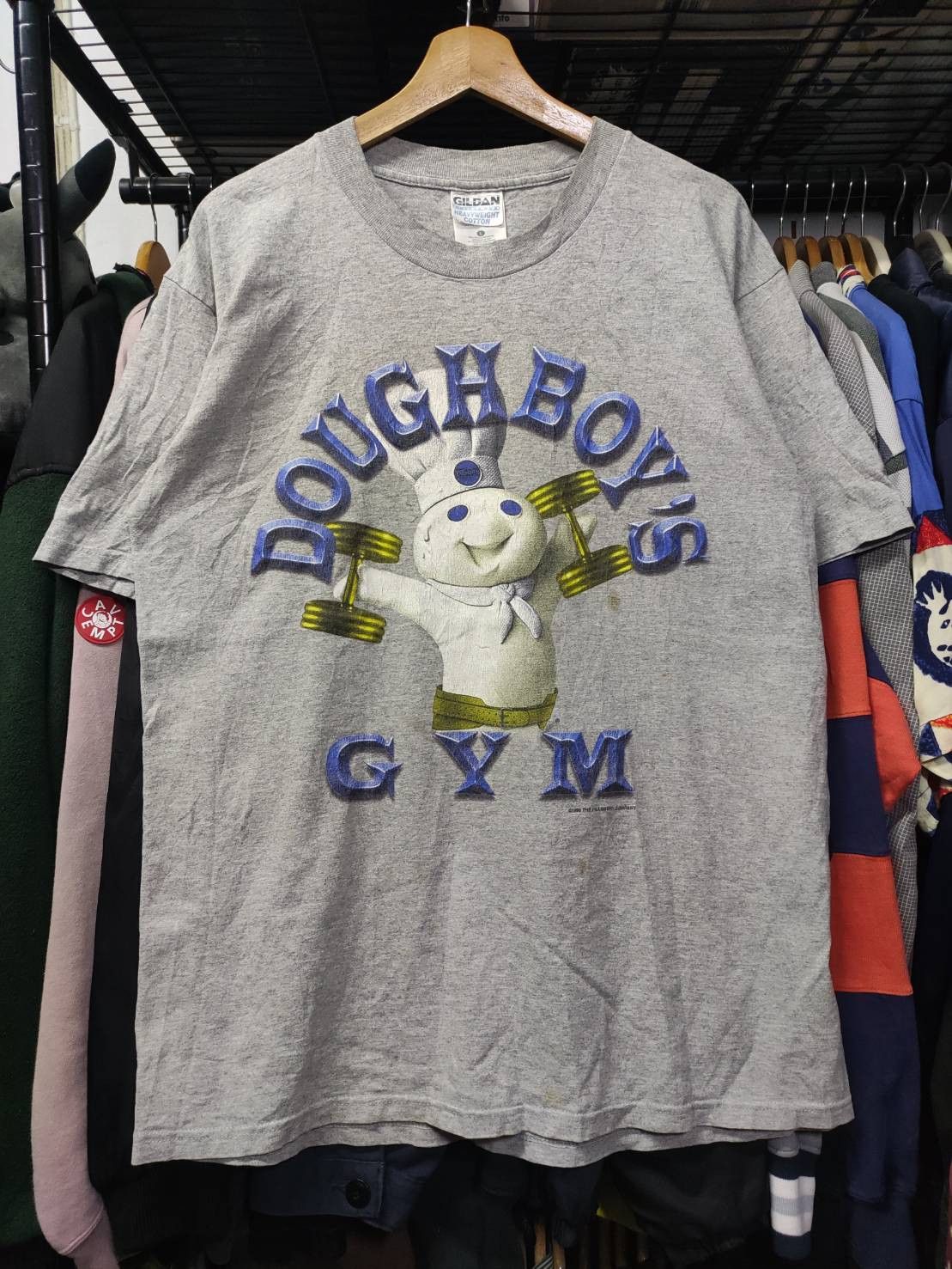 Vintage Vtg 90's Pillsbury Doughboys Gym T-Shirt Size US L / EU 52-54 / 3 - 2 Thumbnail