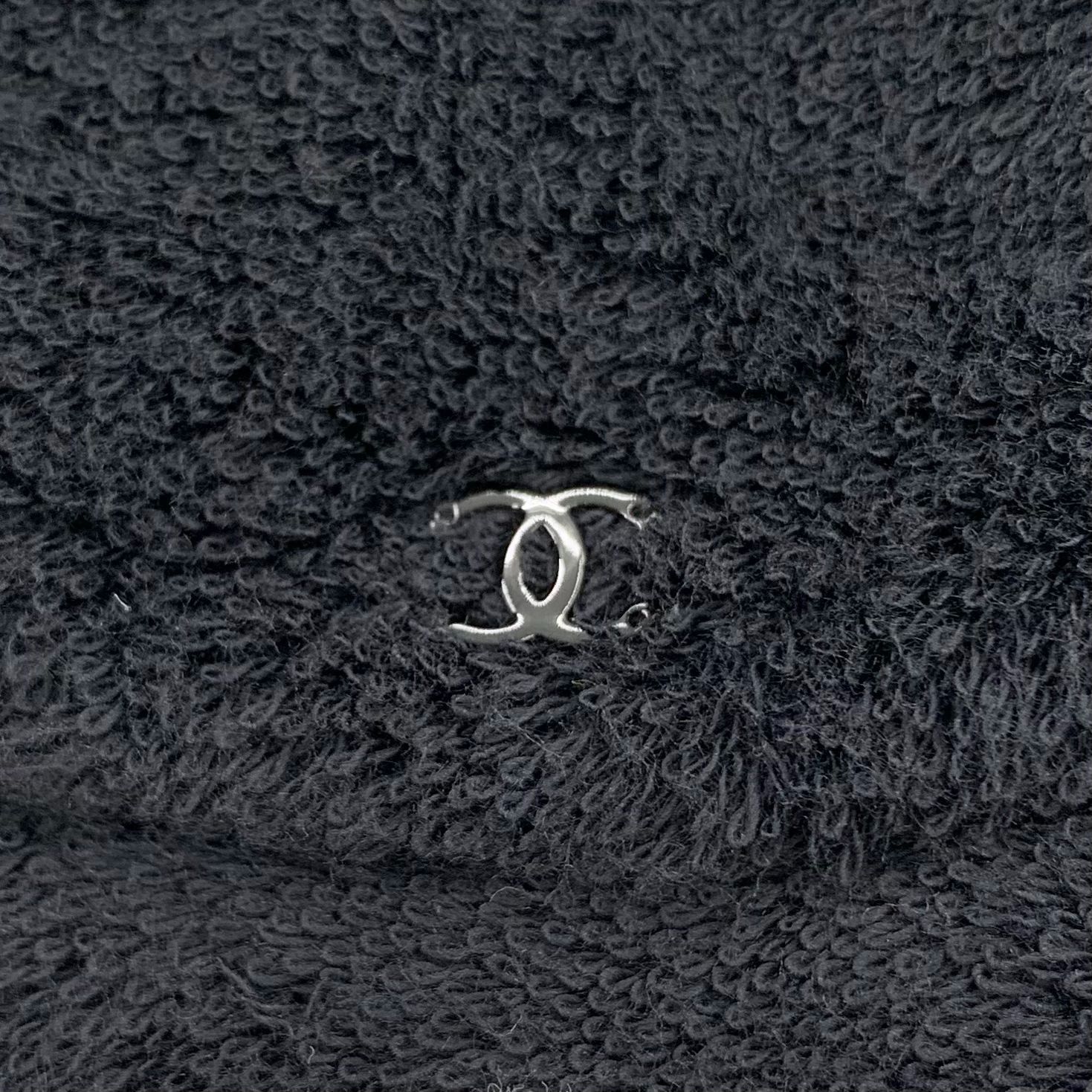 Chanel Chanel Dark Blue 100% Cotton Fisherman Hat With Metal Logo & Size ONE SIZE - 7 Thumbnail