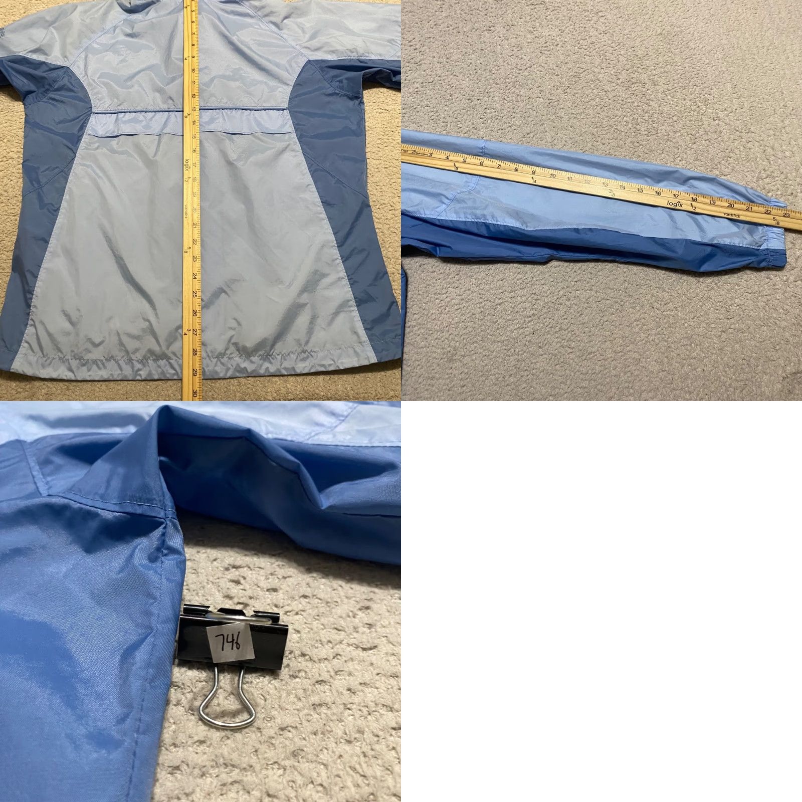 Vintage Columbia Windbreaker Jacket Womens Large Blue Full Zip Hooded Packable Lightweight Softshell Size L / US 10 / IT 46 - 9 Thumbnail