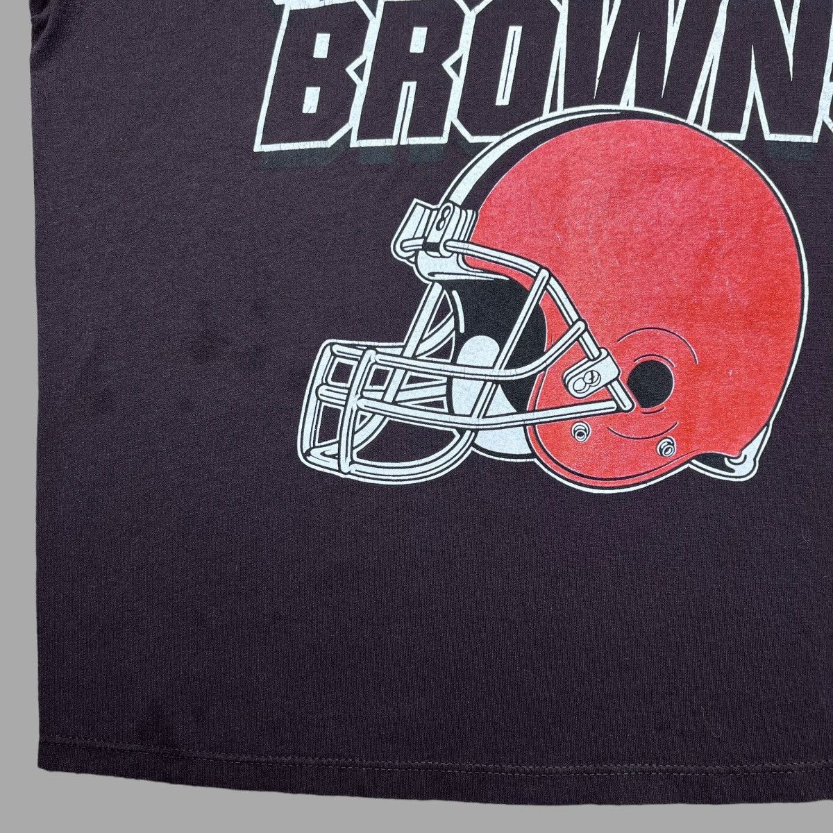 NHL × Vintage Vintage 80s NFL Cleveland Browns Helmet Spell Out Logo 7 Tee Size US L / EU 52-54 / 3 - 7 Thumbnail