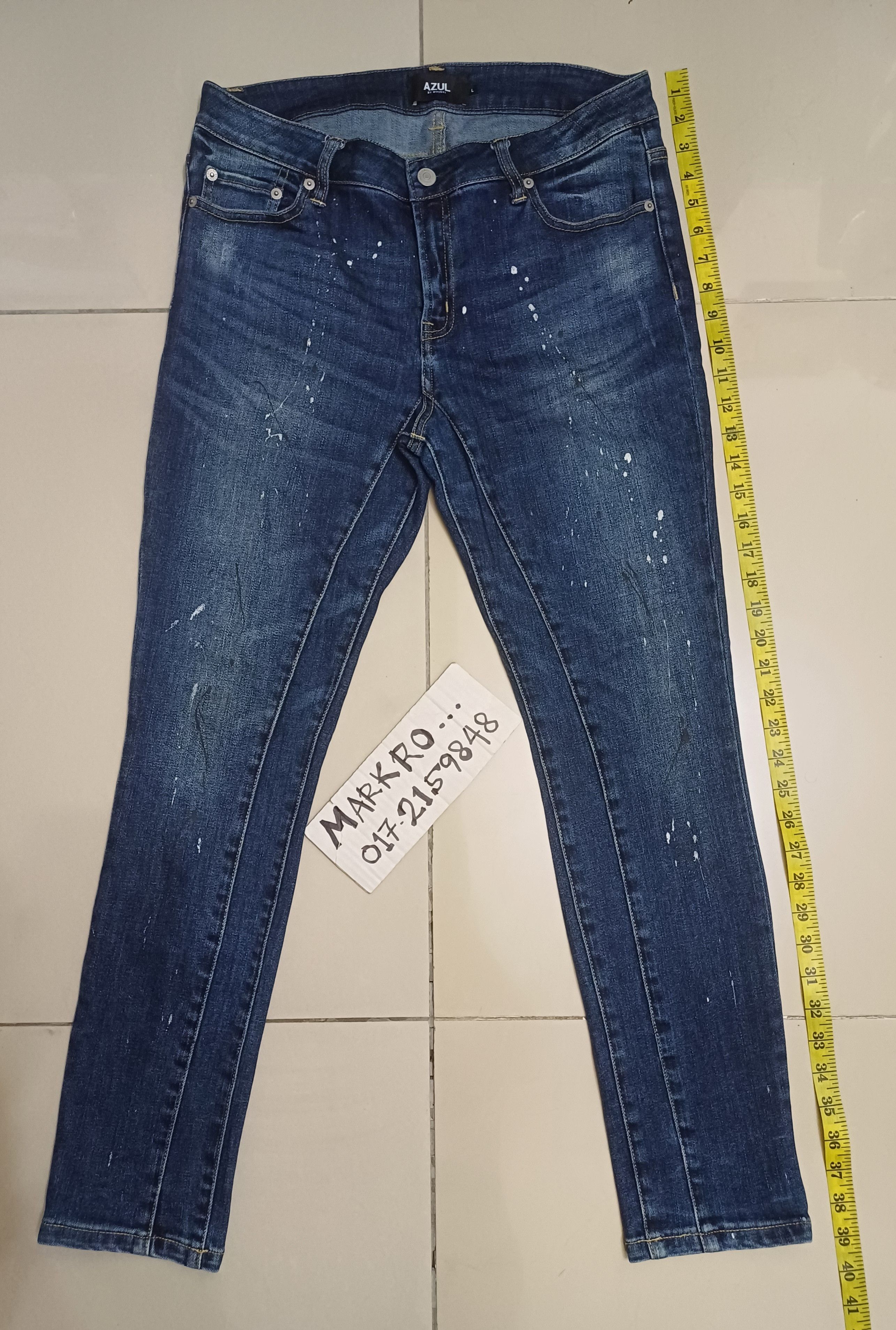 MOUSSY Splash jeans.. Azul by Moussy streachable & skinny cutting Size 30" / US 8 / IT 44 - 2 Thumbnail