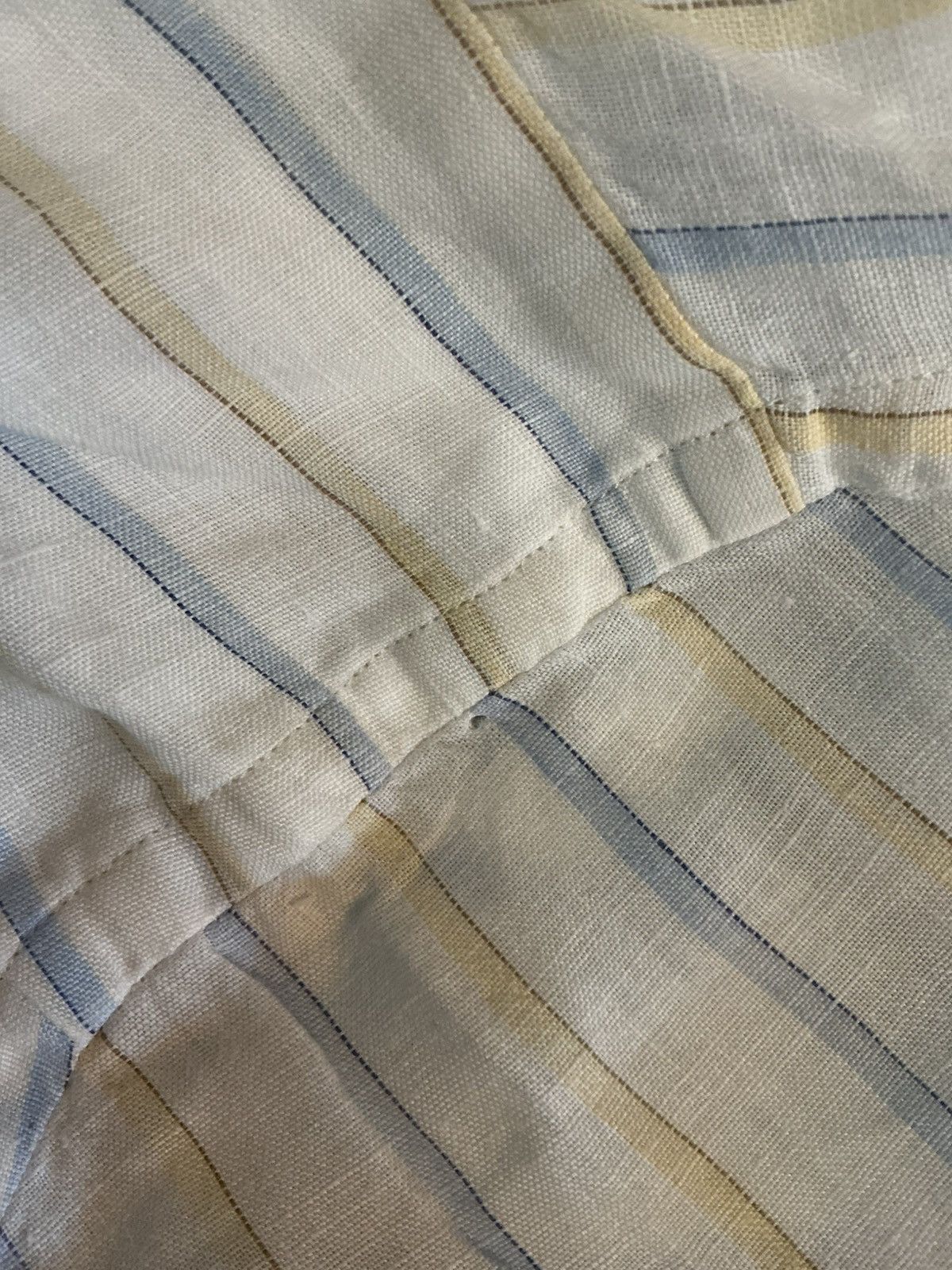 Ermenegildo Zegna Ermenegildo Zegna 100% Linen Striped Pocket Button Shirt Size US M / EU 48-50 / 2 - 12 Thumbnail