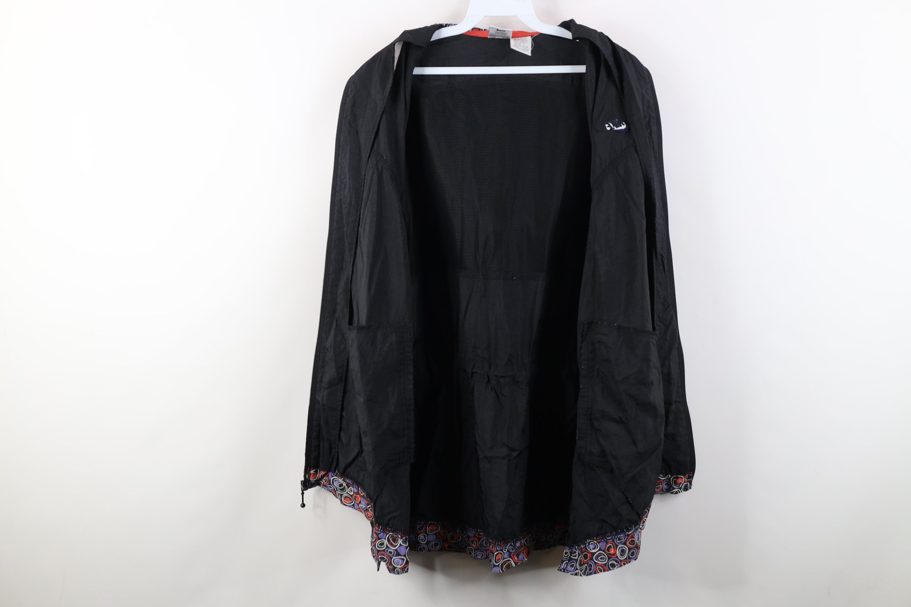 Nike Vintage 90s Nike Spell Geometric Hooded Windbreaker Jacket Size M / US 6-8 / IT 42-44 - 9 Thumbnail