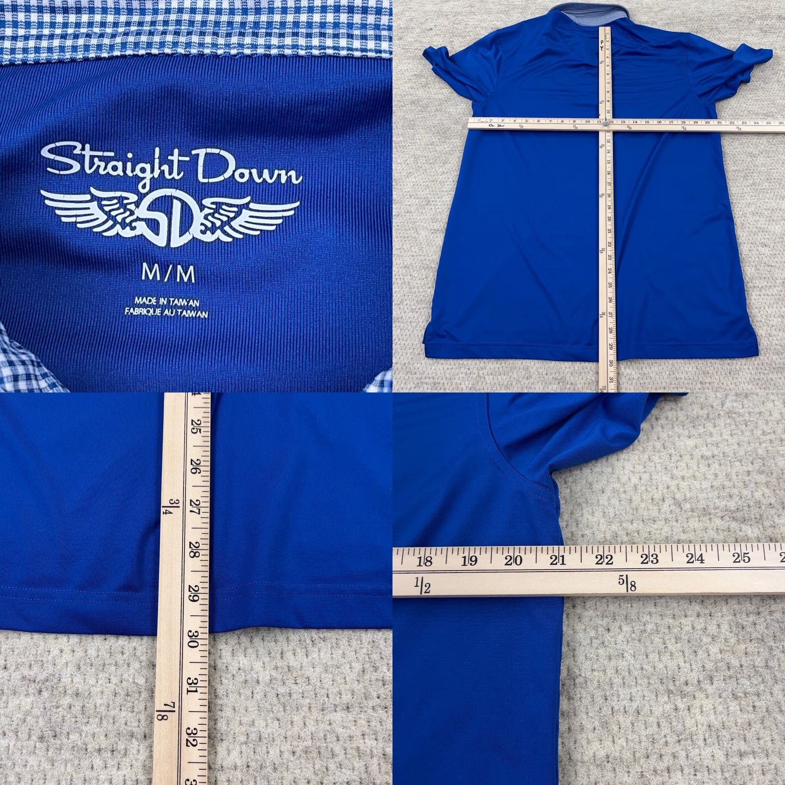 Vintage Straight Down Polo Shirt Men M Royal Blue Performance Wicking Golf Club Polo Shirt Mens Blue Short Sleeve Button Sports Polo Nike? Size US M / EU 48-50 / 2 - 8 Thumbnail