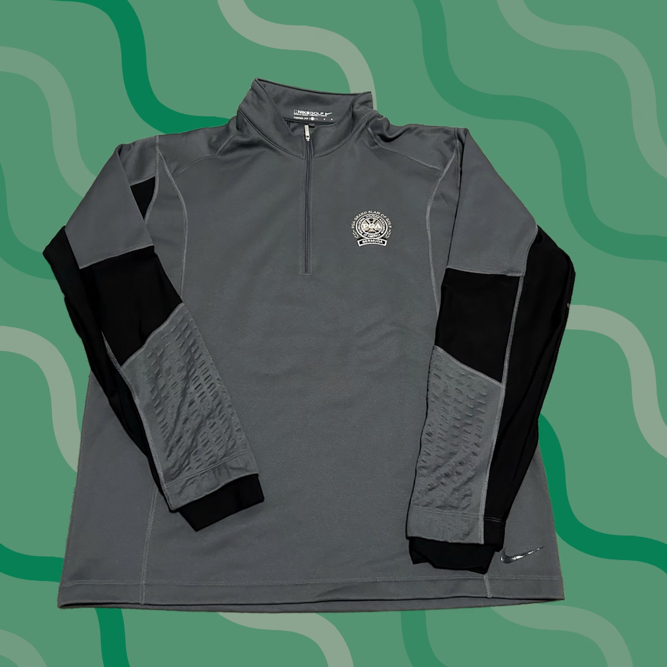 Nike Nike Therma-Fit Sweater Mens Large 1/4 Zip Pullover Golf Gray Size US L / EU 52-54 / 3 - 1 Thumbnail