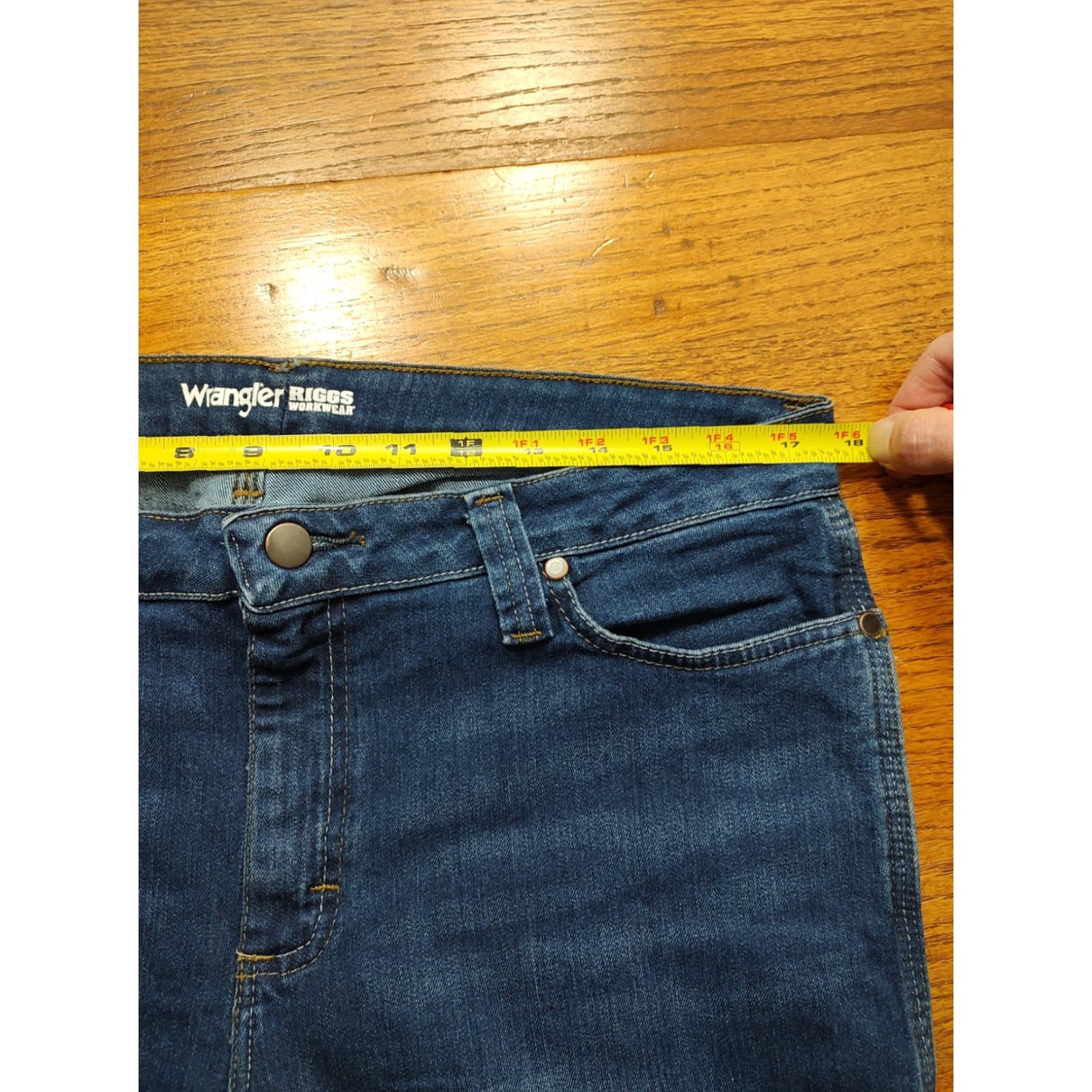 Wrangler Wrangler Riggs Jeans Womens 16x32 Blue Bootcut 5 Pocket Stretch Workwear NWT Size 38" / US 16 / IT 52 - 6 Thumbnail