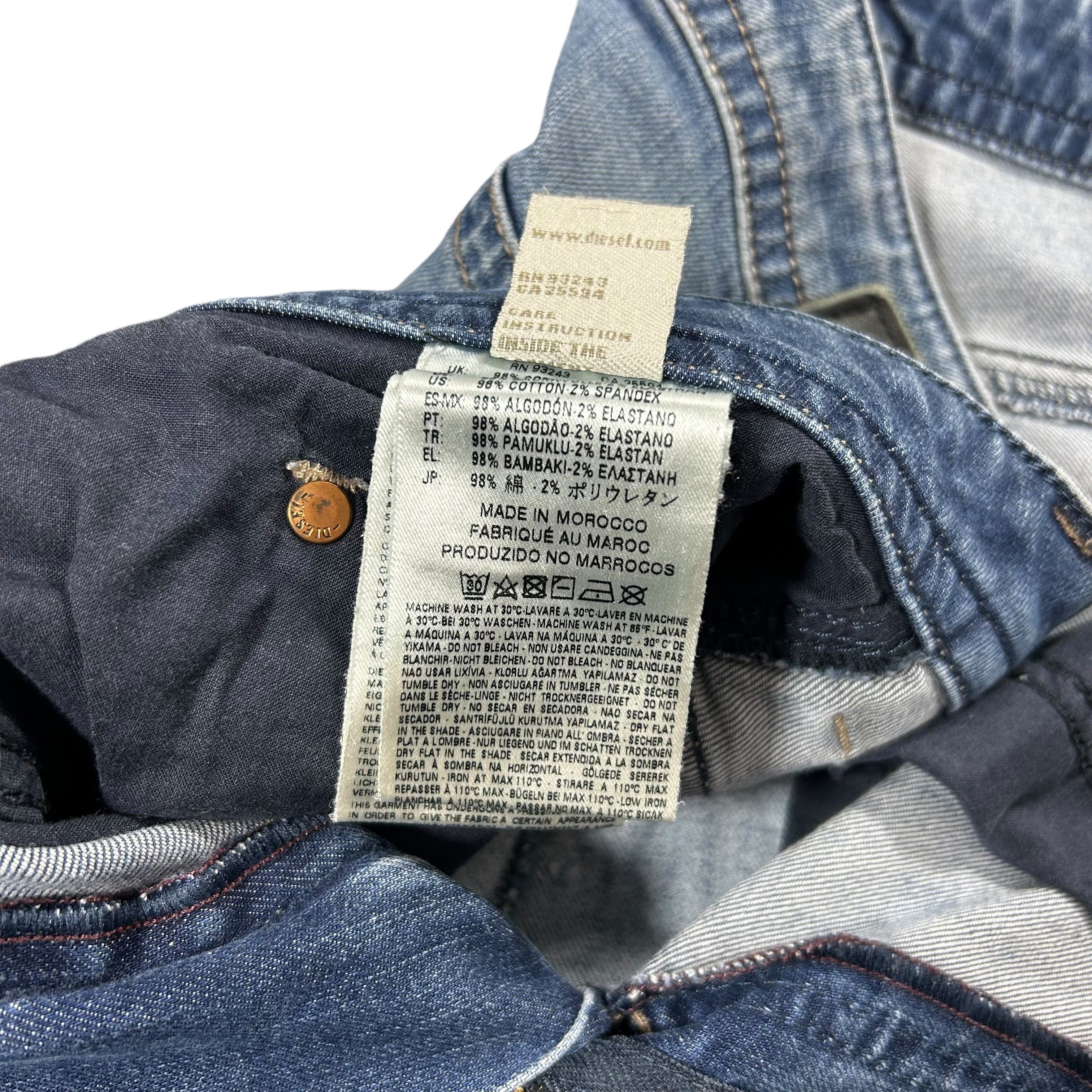 Diesel Diesel Thavar Slim Skinny Blue Ripped Denim Jeans W34L32 Size US 34 / EU 50 - 9 Thumbnail