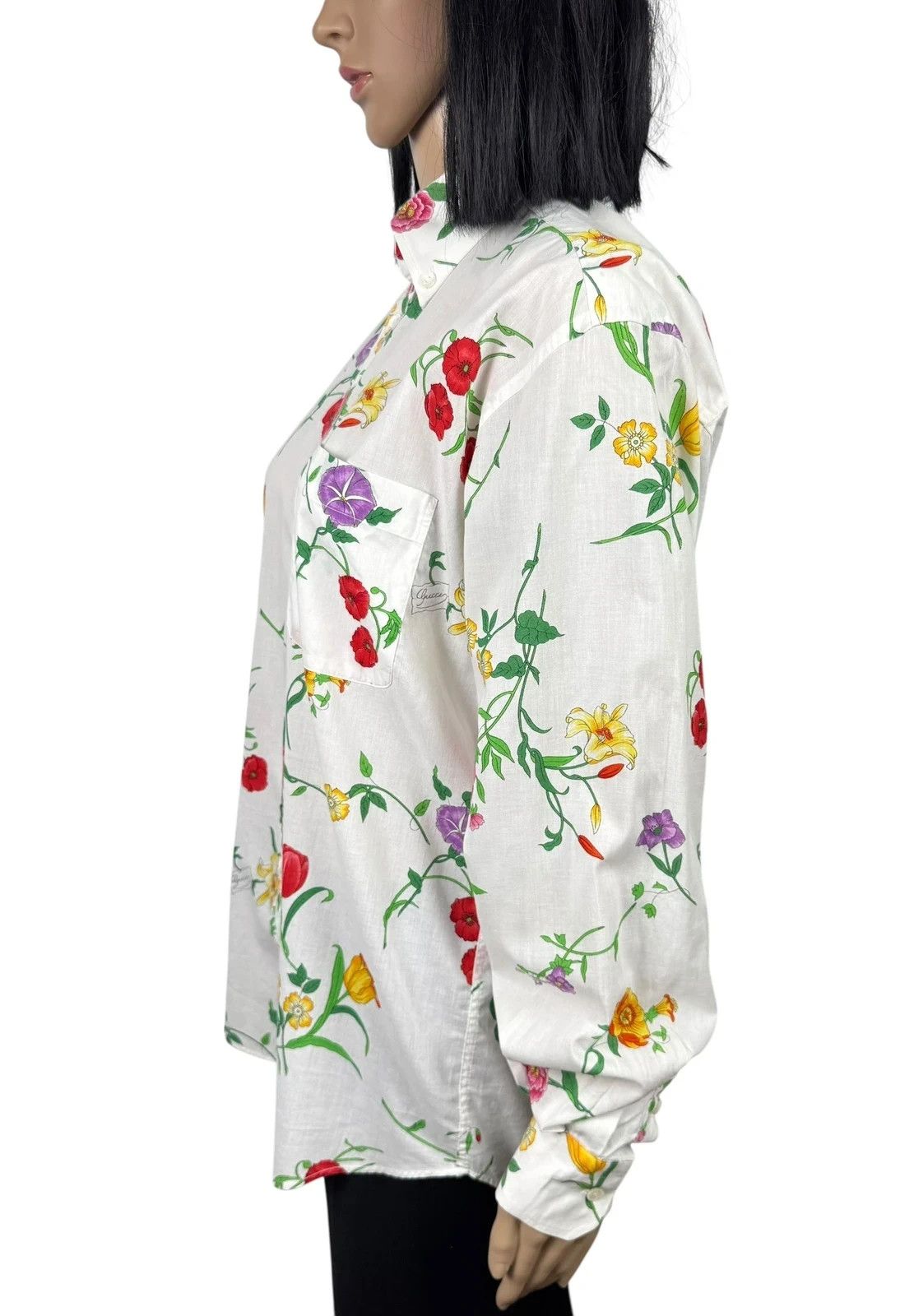 Gucci Gucci Floral Printed Shirt Vintage Cotton size 14 1/2 37 Size L / US 10 / IT 46 - 5 Thumbnail