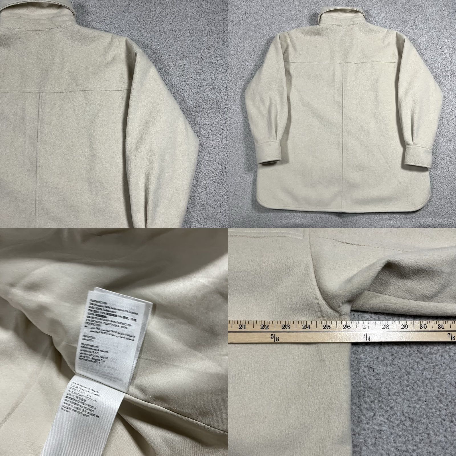H&M H&M Coat Womens M Beige Shacket Snap Button Front Pockets Jacket Size M / US 6-8 / IT 42-44 - 9 Thumbnail