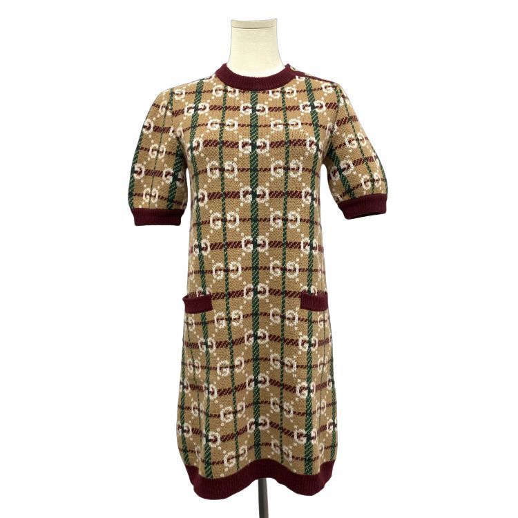 Gucci Gucci GG Pattern Knit Dress Size XS Size XS / US 0-2 / IT 36-38 - 1 Thumbnail