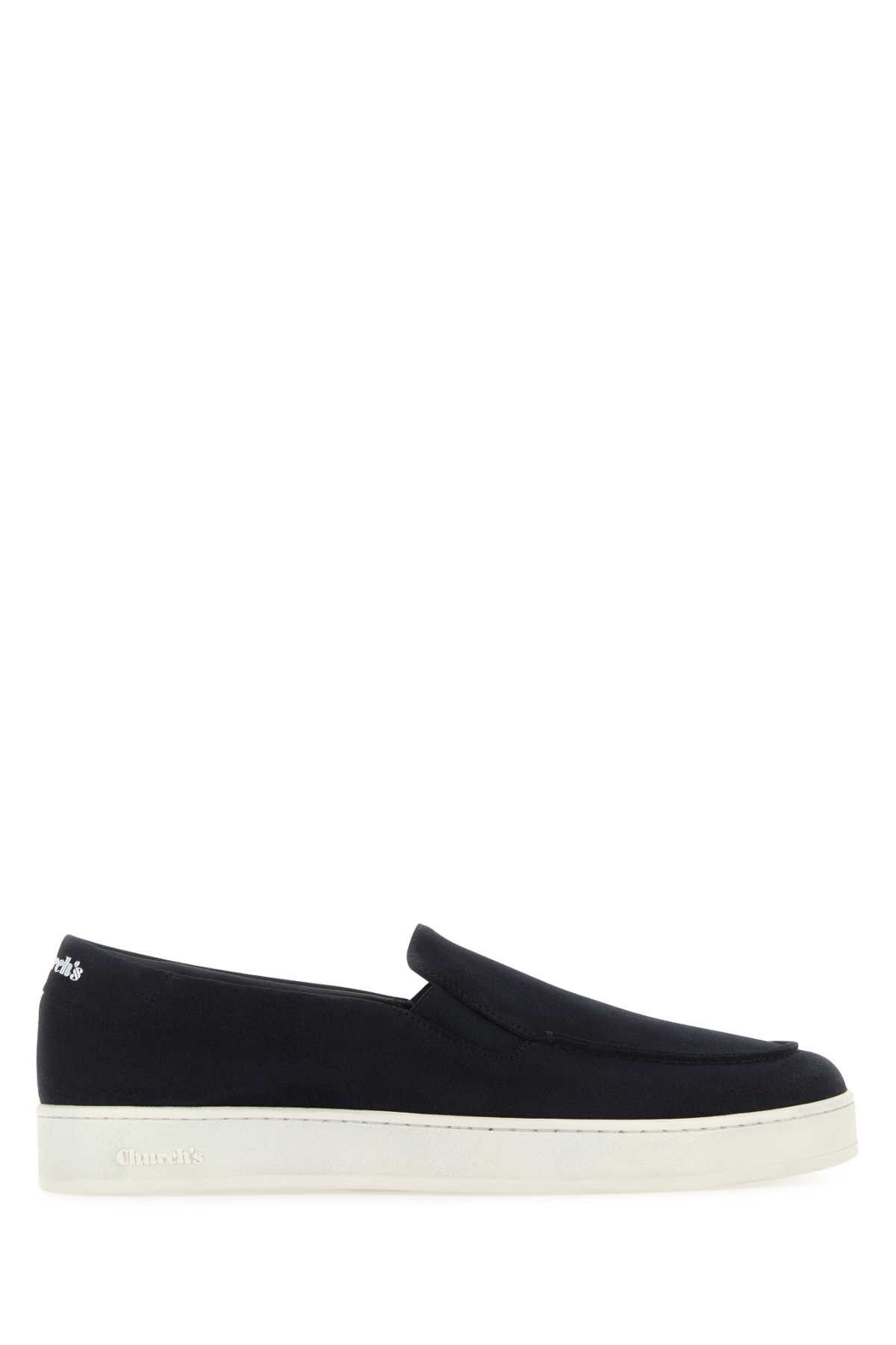 image of Churchs Dark Blue Suede Longton 2 Slip-Ons Shoes, Men's (Size 7)