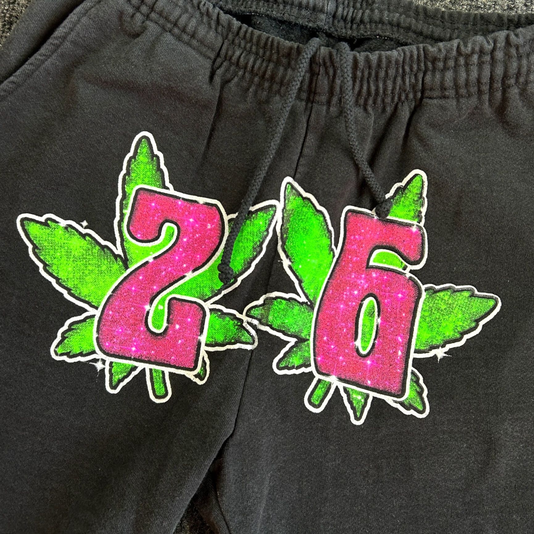 Los Angeles Apparel Los Angeles Apparel Shorts L Heavy Fleece Marijuana 26 Print 14oz Cotton USA Size US 33 - 2 Thumbnail