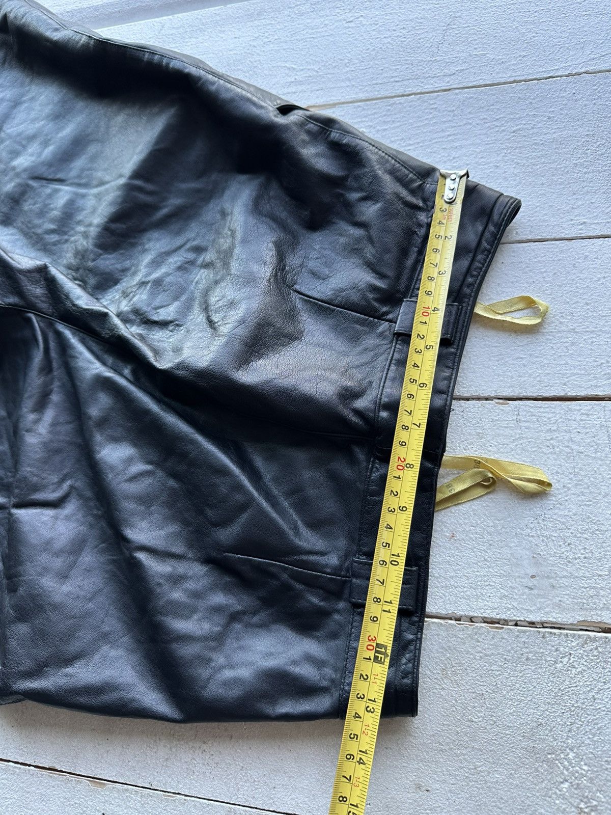 Leather 🚨Vintage leather pants motorcycles Black LUXURY Y2K Size 26" / US 2 / IT 38 - 16 Thumbnail