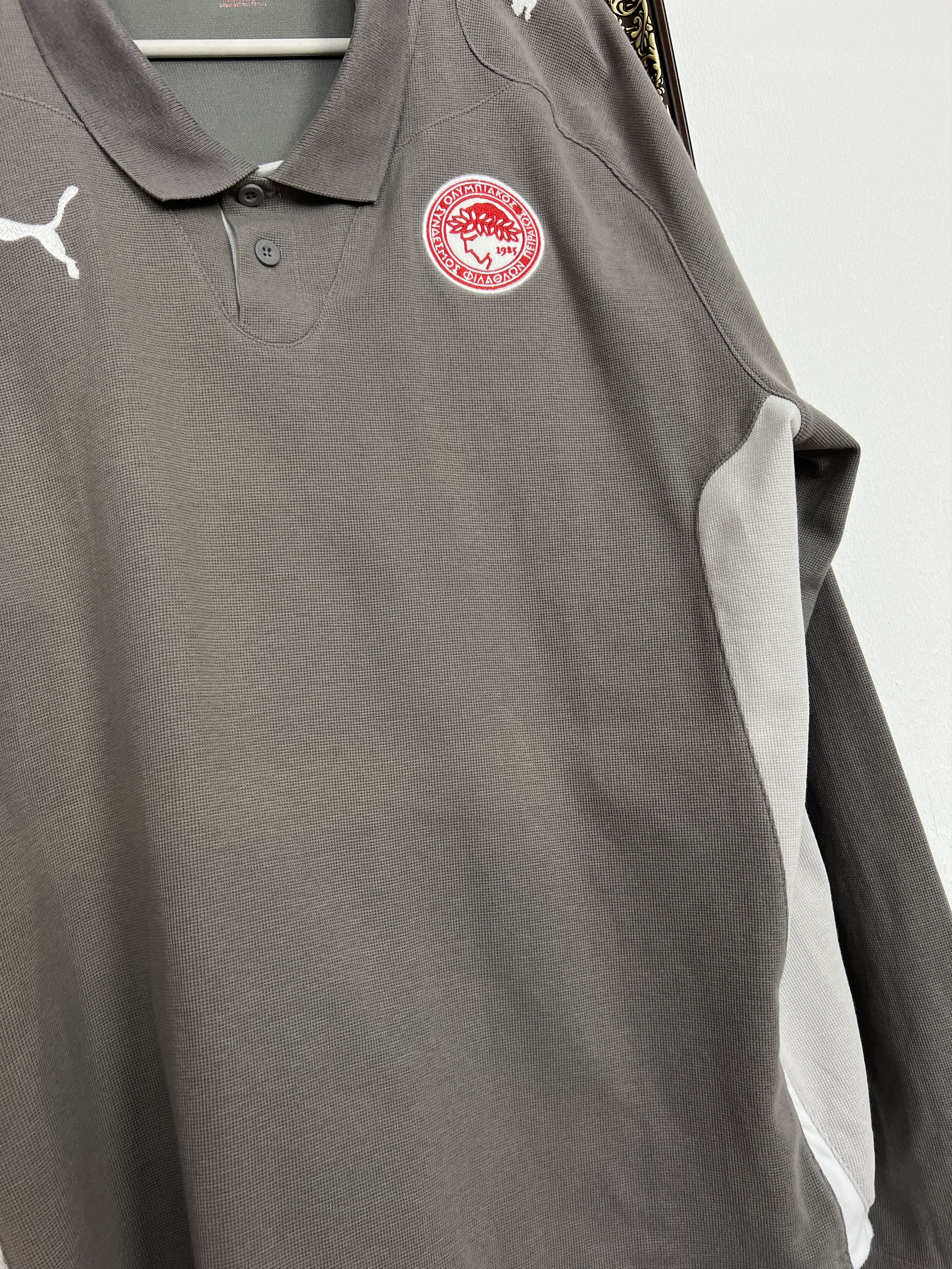 Puma Olympiacos Football Long Sleeve Polo Train Shirt Jersey Size US XL / EU 56 / 4 - 5 Thumbnail