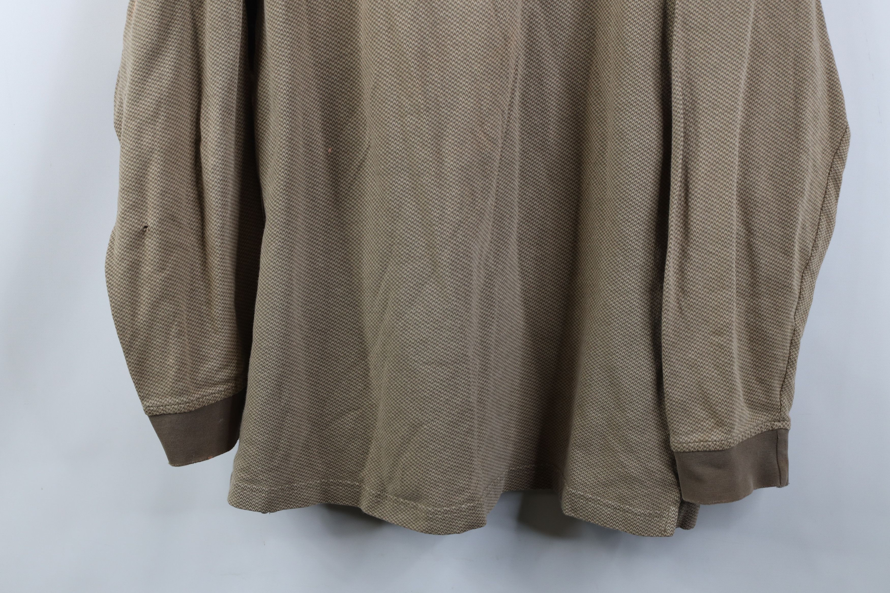 Vintage Vintage Streetwear Knit Long Sleeve Polo Shirt Earth Tone Size US XL / EU 56 / 4 - 3 Thumbnail