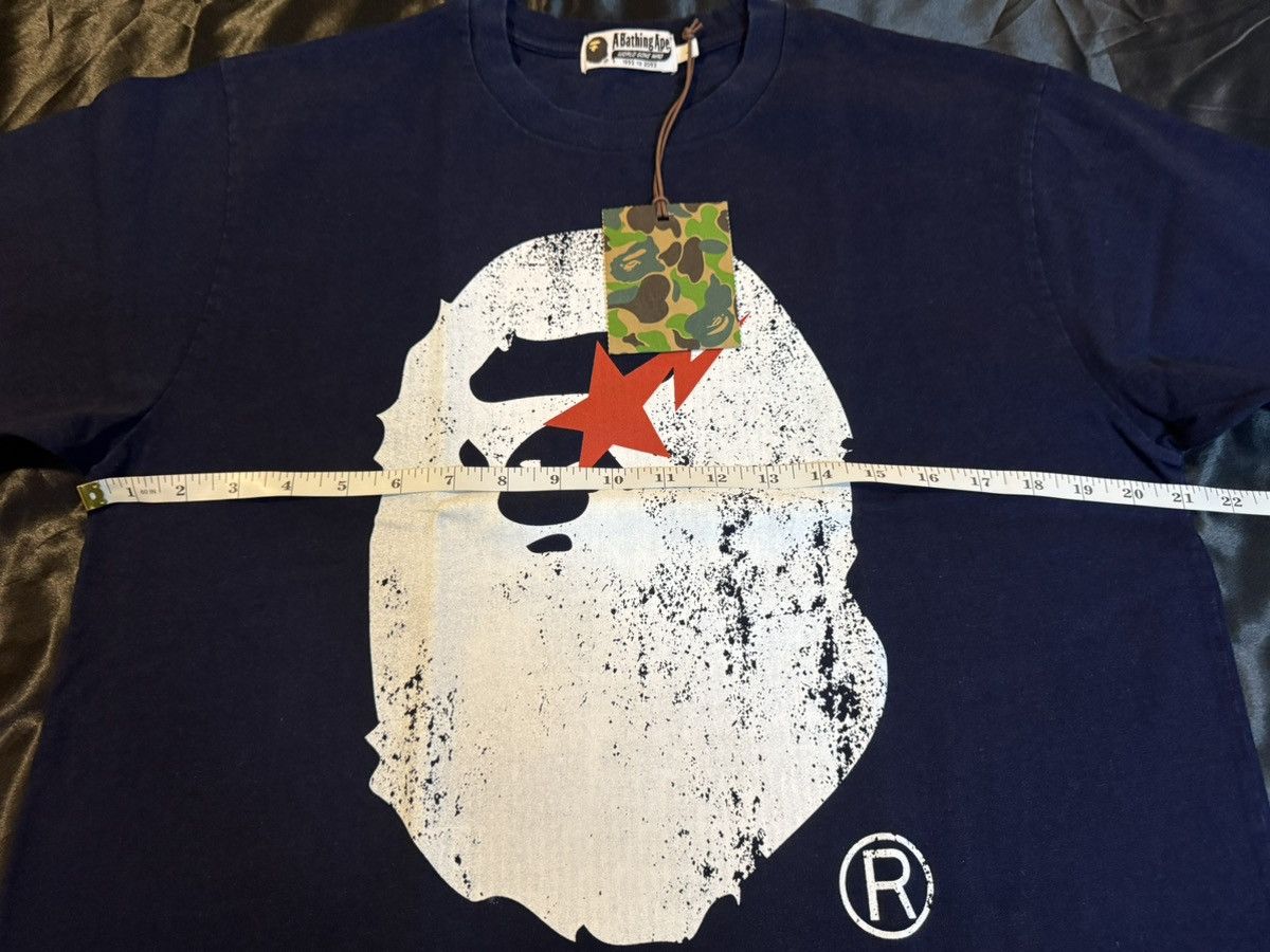 Bape Bape Big Ape Head Indigo Tee Size Large Size US L / EU 52-54 / 3 - 4 Thumbnail