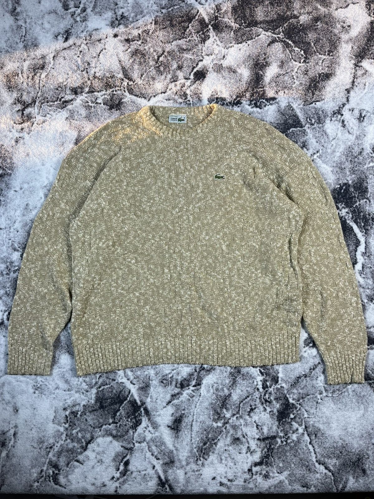 Lacoste Vintage Lacoste Beige Knit Sweater Made in France XXL Size US XXL / EU 58 / 5 - 1 Thumbnail