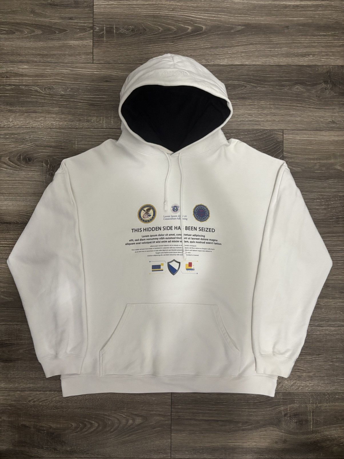 Vetements Vetements AW/20 Hidden Side Has Been Seized Masked Hoodie Size US M / EU 48-50 / 2 - 4 Thumbnail