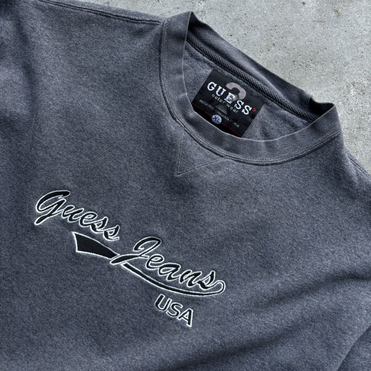Guess vintage 90s GUESS JEANS USA spellout crewneck sweatshirt Size US L / EU 52-54 / 3 - 9 Thumbnail