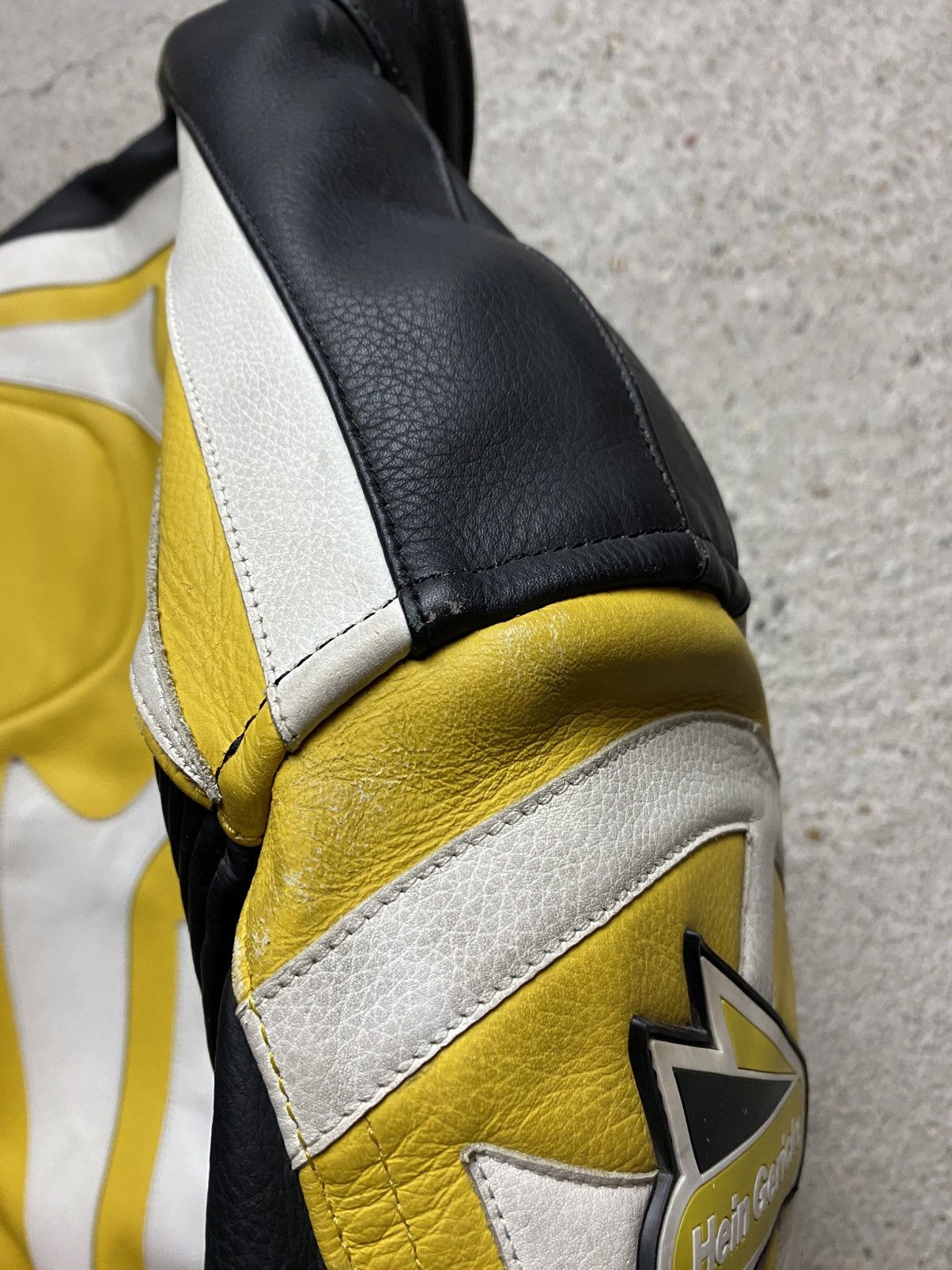 Hein Gericke Hein hericke vintage motorcycle leather jacket y2k yellow Size US M / EU 48-50 / 2 - 19 Thumbnail