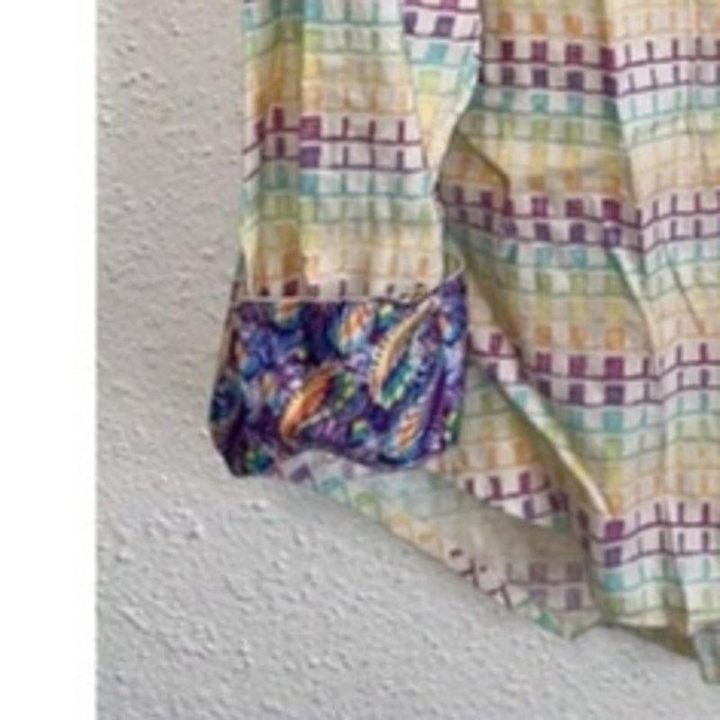 Robert Graham Robert Graham Men's Shirt Button Geometric Medium Linen Size US M / EU 48-50 / 2 - 2 Thumbnail