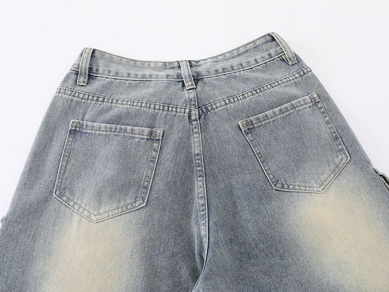 Jean American Vintage Washed Multi-Pocket Cargo Jeans Size US 32 / EU 48 - 5 Thumbnail