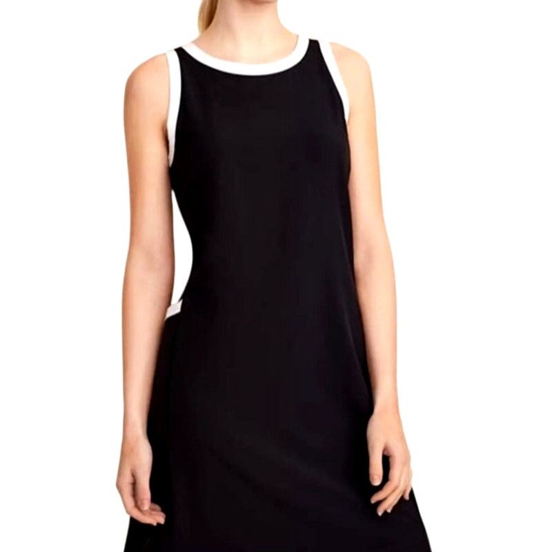 Lou & Grey Lou & Grey Black White Tipped Wanderweave Mini Pocket Dress |  Grailed