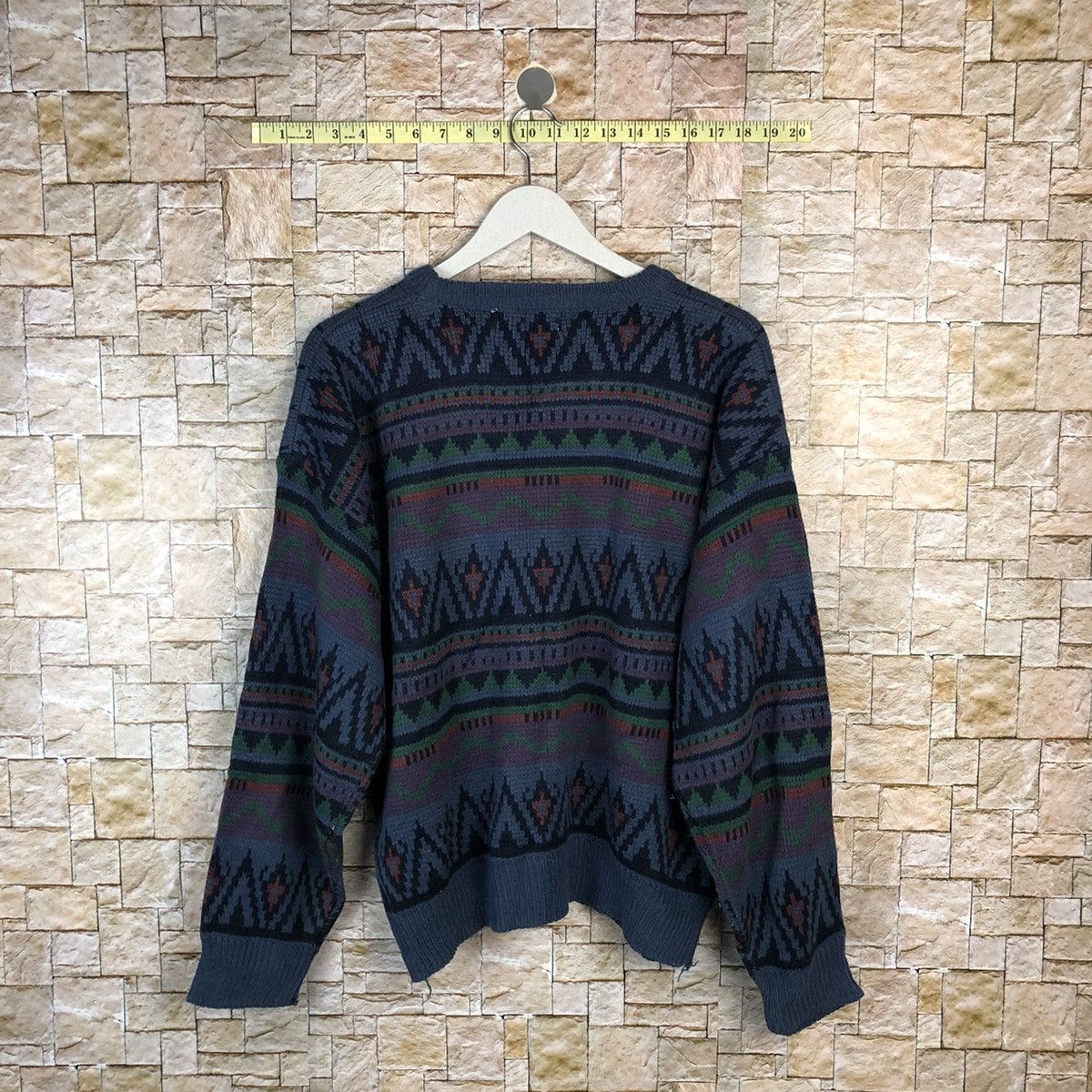 Homespun Knitwear Lythema vintage art sweatshirt Blue Knitwear #A1094 Size US L / EU 52-54 / 3 - 14 Thumbnail