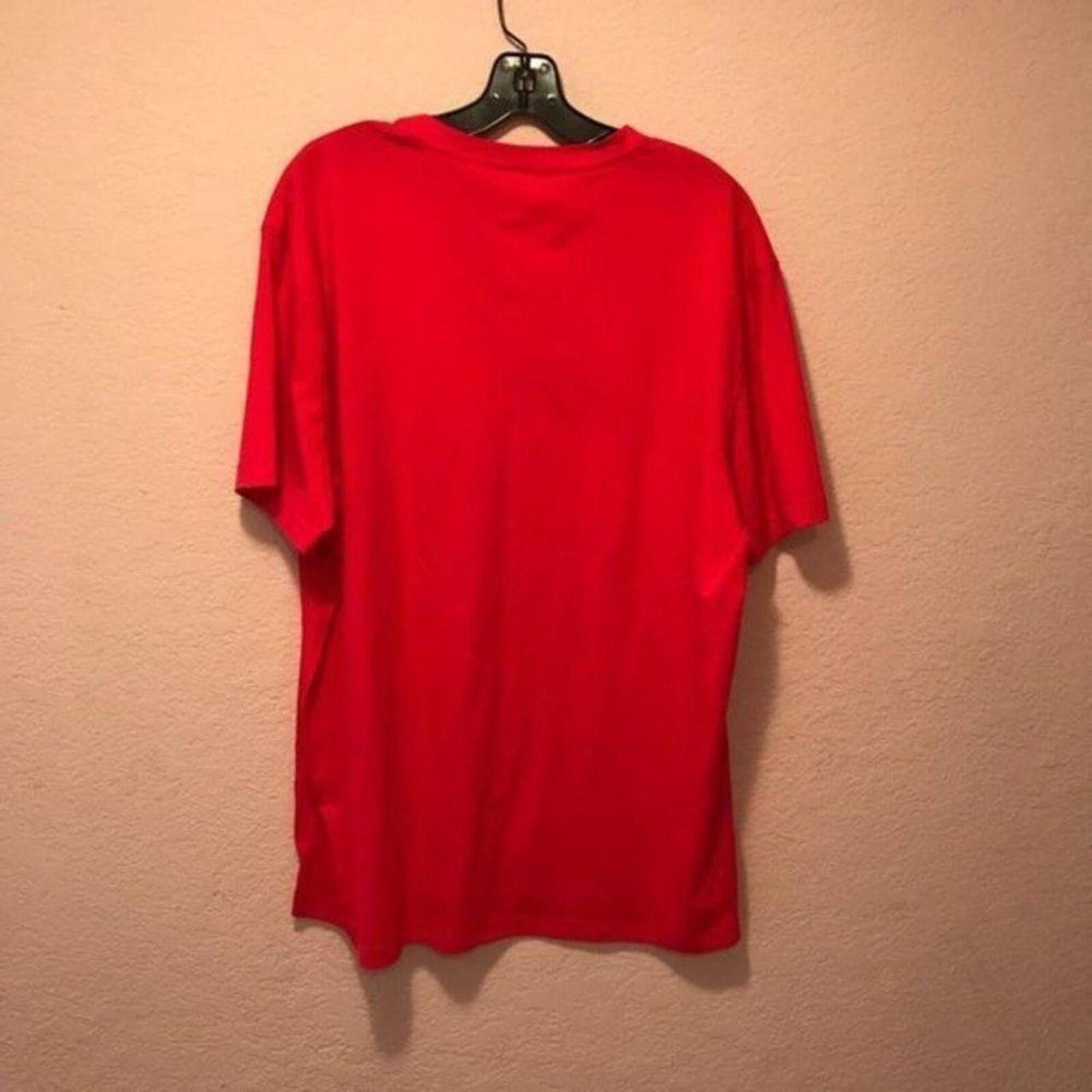 Hanes Hanes Red V-Neck T-Shirt Size Large Size US L / EU 52-54 / 3 - 3 Thumbnail