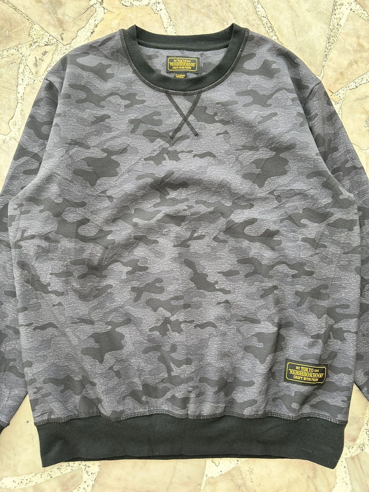 Neighborhood Neighbourhood Nylon Sweatshirt Black Camo Size US M / EU 48-50 / 2 - 3 Thumbnail