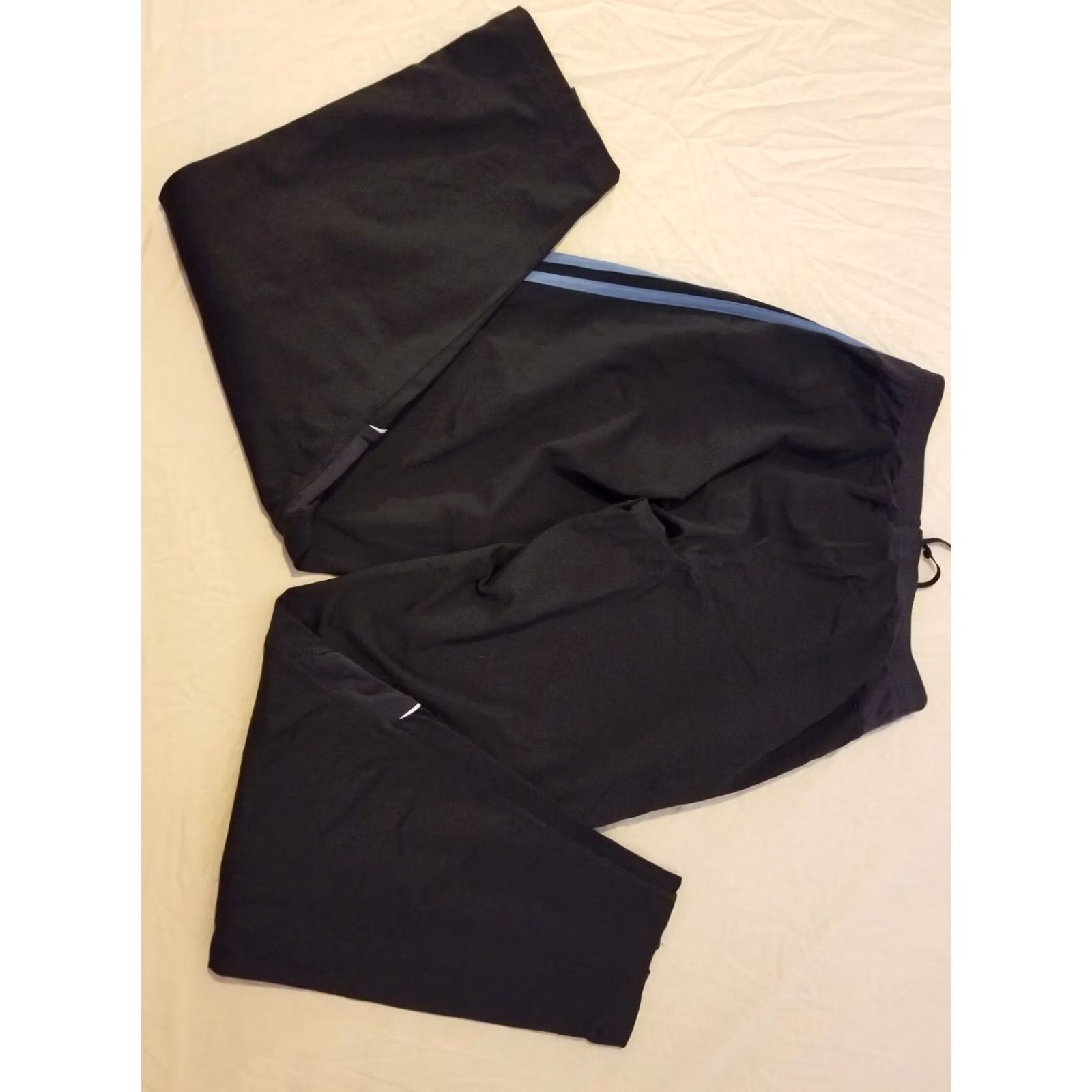 Adidas VINTAGE? Mens adidas Pants M Medium Black Athletic Gym Workout Jogger Mens Size US 31 - 2 Thumbnail