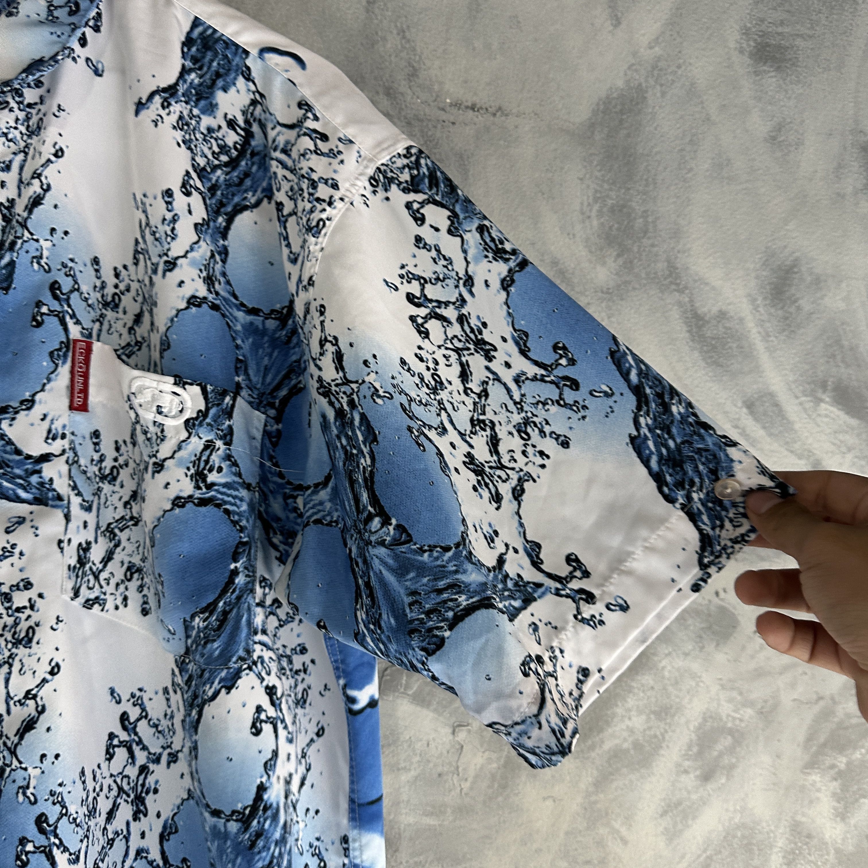 Ecko Unltd. Vtg Ecko Unltd Button Up Shirt Y2K Water Ecko Summer 2000 Size US L / EU 52-54 / 3 - 4 Thumbnail