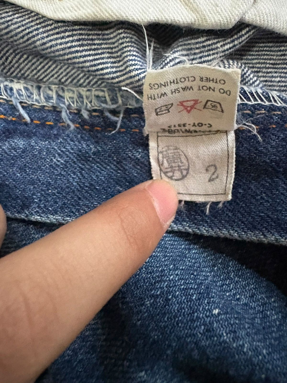 Japanese Brand × Jean Vintage Japanese Brand Mud Wash Painted Flare Jeans Size 27" / US 4 / IT 40 - 11 Thumbnail