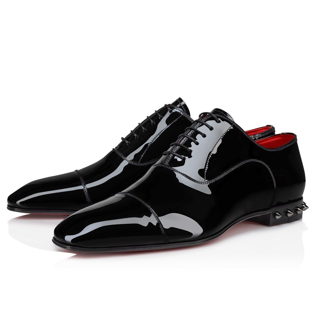 Christian Louboutin os11x1024 Greggo Patent Leather Studded Oxfords Shoes Size US 8 / EU 41 - 2 Thumbnail