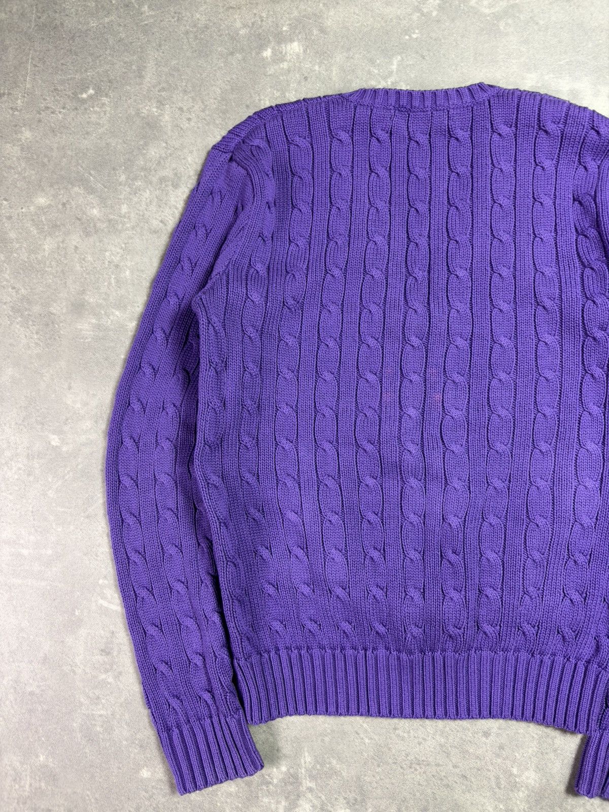 Polo Ralph Lauren Vintage Y2K V-Neck Ralph Lauren Sport Cable Knit Sweater L Size L / US 10 / IT 46 - 12 Thumbnail