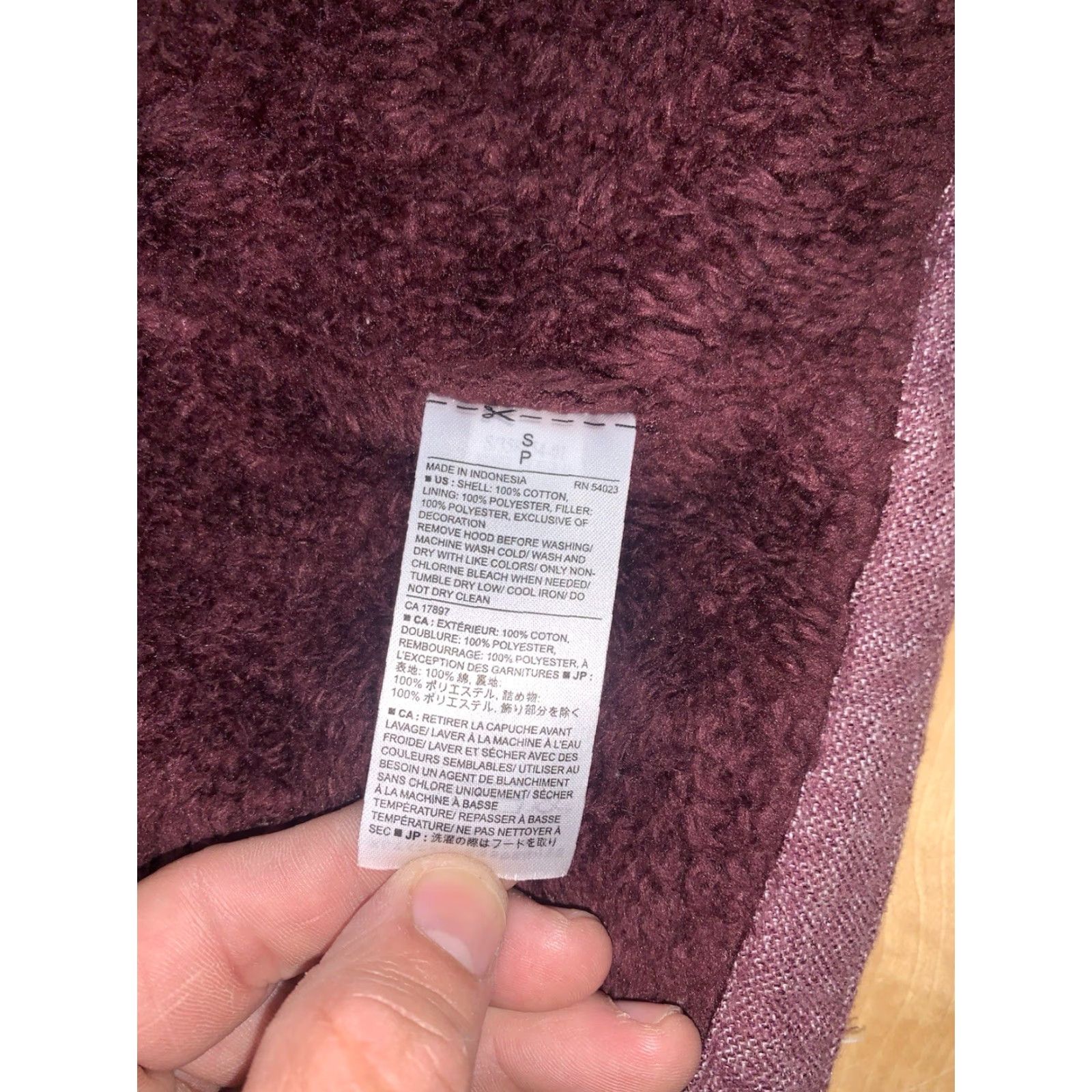 Banana Republic VINTAGE Banana Republic Jacket Vest Womens S Red Purple Hooded Sherpa Lined 11147 Size S / US 4 / IT 40 - 3 Thumbnail
