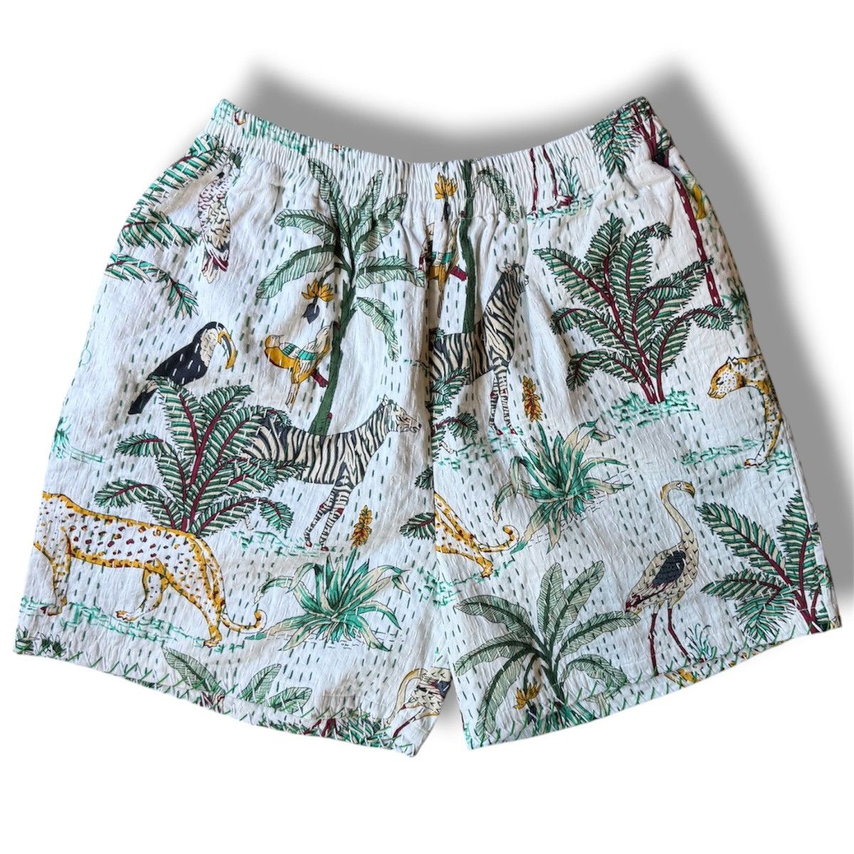 HARAGO Harago Printed Kantha Shorts In White Size Large Size US 34 / EU 50 - 1 Thumbnail